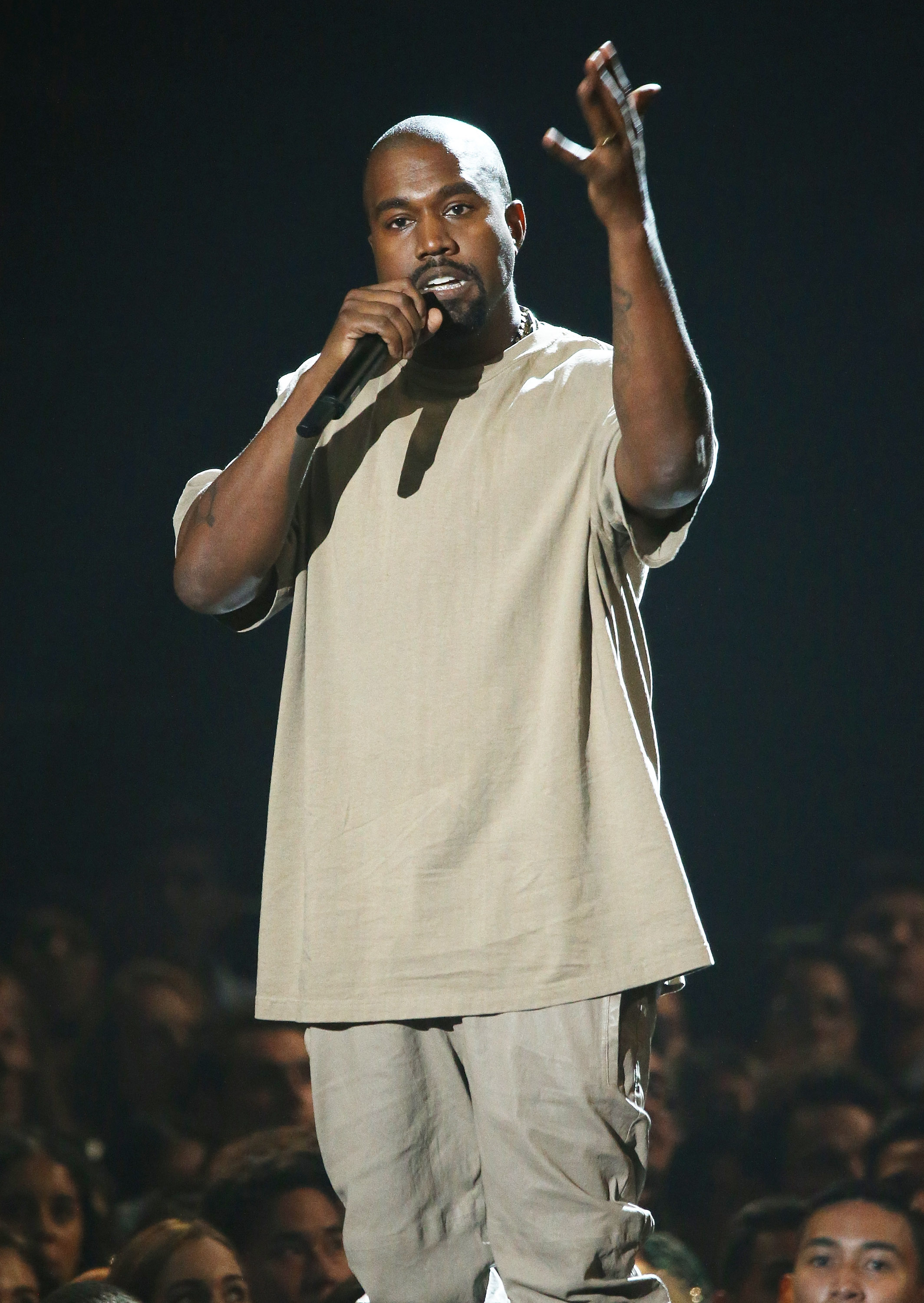 Kanye West at the 2015 MTV Video Music Awards in Los Angeles on Aug. 30, 2015. (Michael Tran—Getty Images)