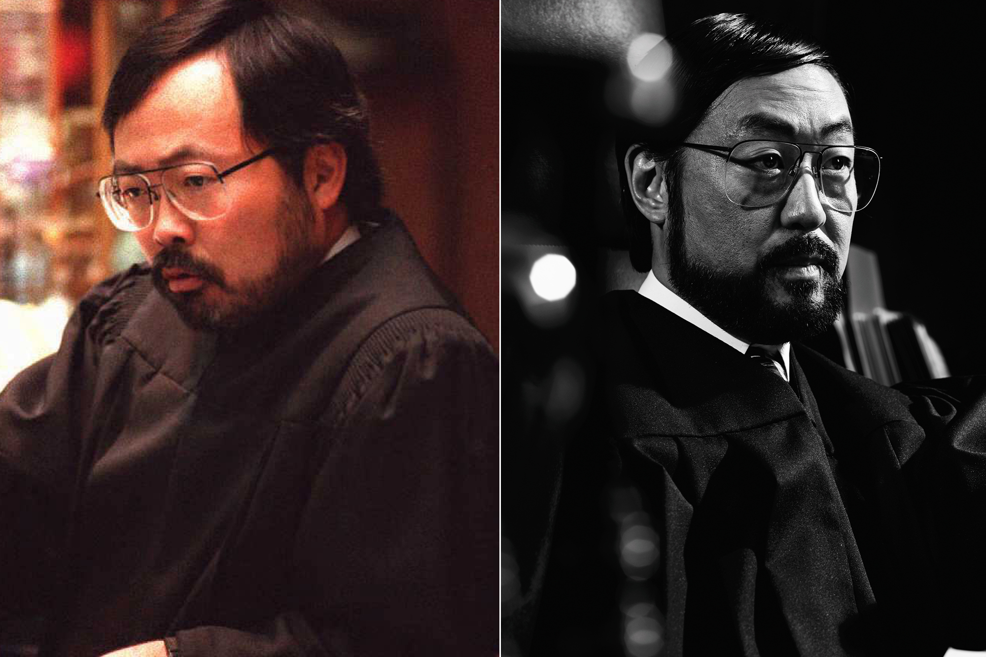 Judge Lance Ito, left, and Kenneth Choi, right.