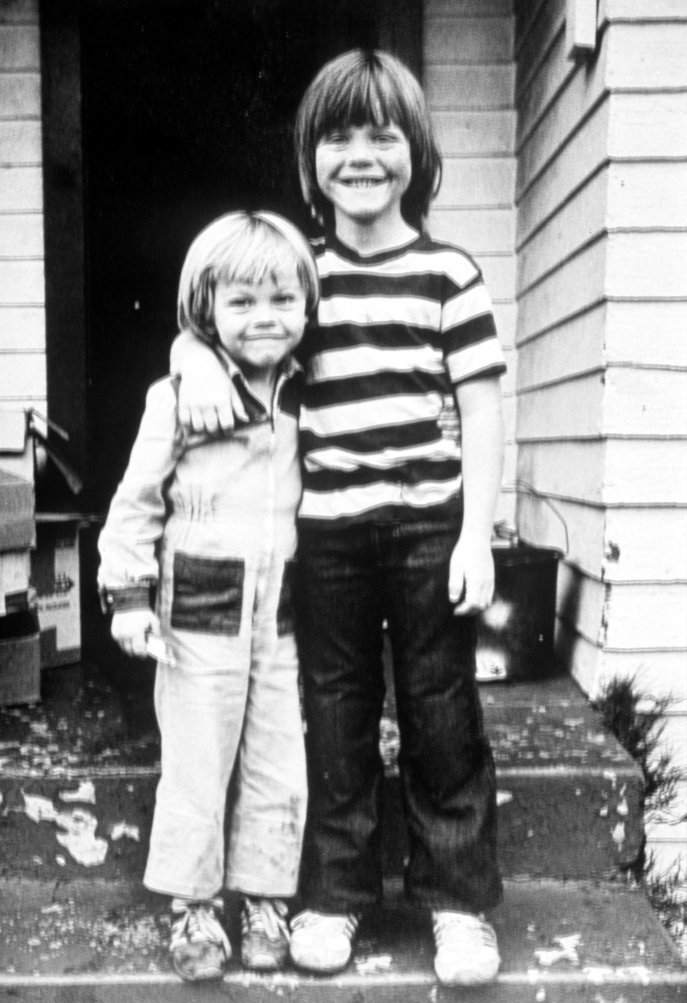 From left: Leonardo DiCaprio and his stepbrother, Adam Ferrer, in Los Angeles in 1978.