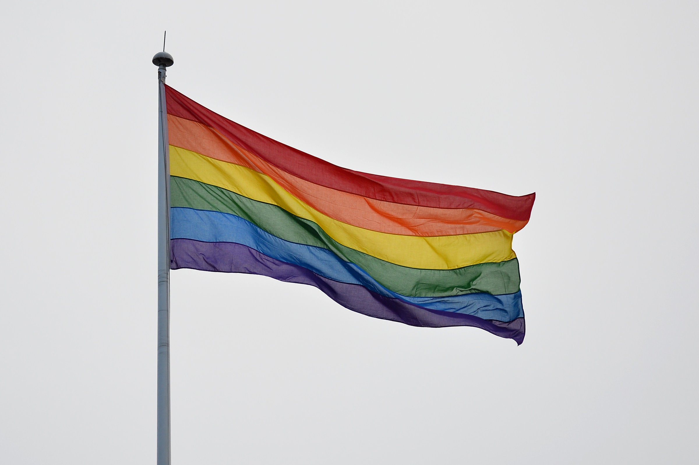 A rainbow gay pride flag flies on Whitehall in central London on Mar. 28, 2014.