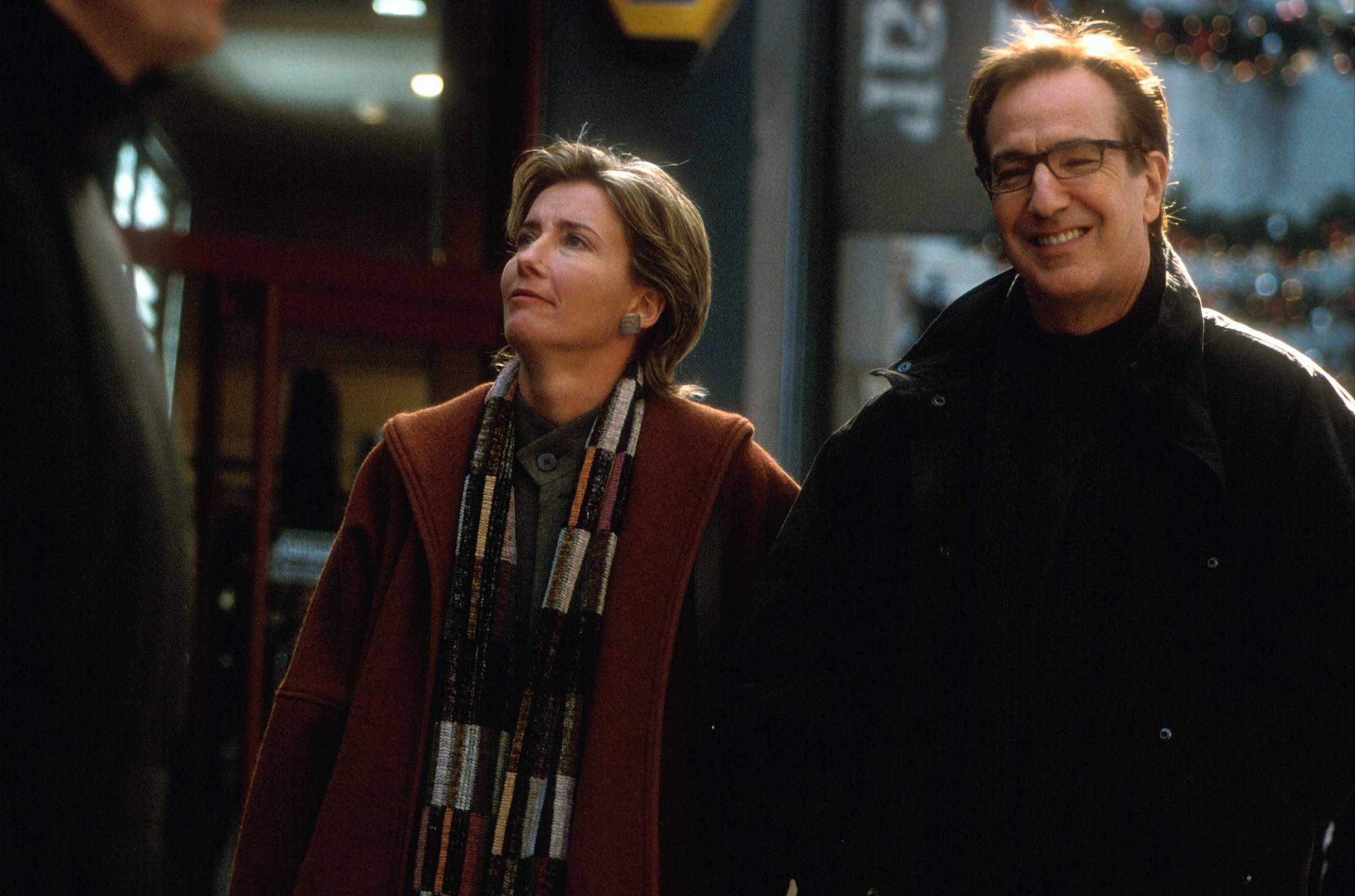 Emma Thompson and Alan Rickman in Love Actually, 2003.