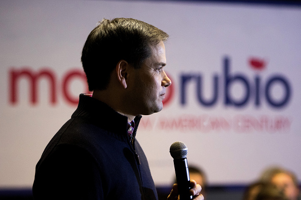 Senator Marco Rubio, a Republican from Florida and 2016 presidential candidate, speaks during a town hall meeting at the Pella Golf and Country Club in Pella, Iowa, U.S., on Wednesday, Dec. 30, 2015. (Bloomberg—Bloomberg via Getty Images)