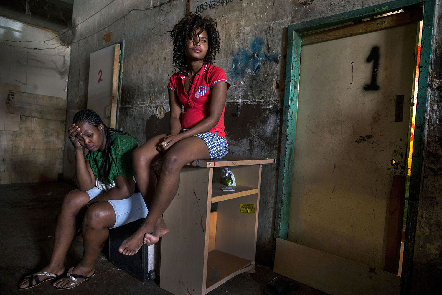 African migrant residents at one of the derelict buildings, May 22, 2015.