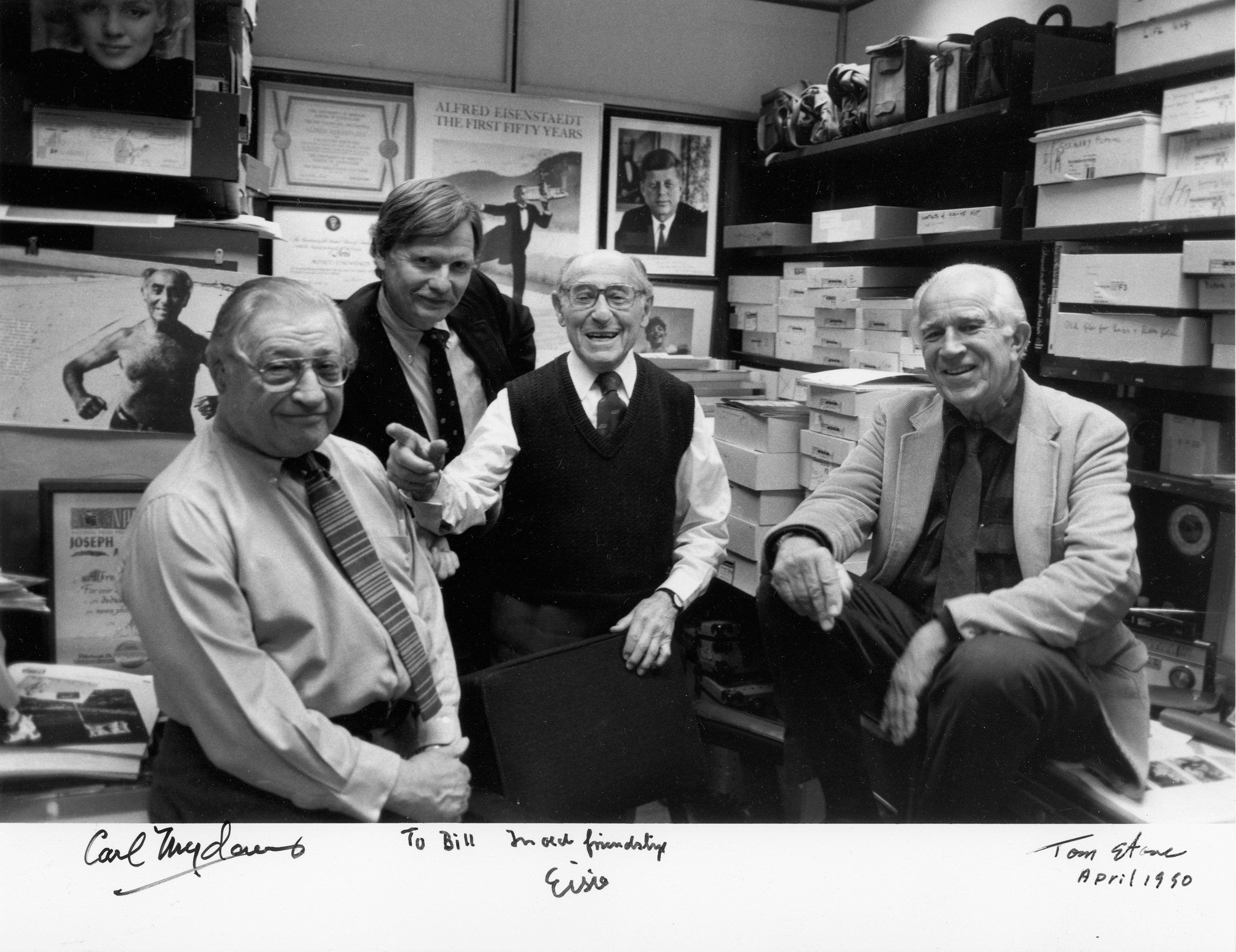 LIFE photographers (l-r) Carl Mydans, Bill Ray, Alfred Eisensteadt and David Douglas Duncan. (Courtesy of Bill Ray)