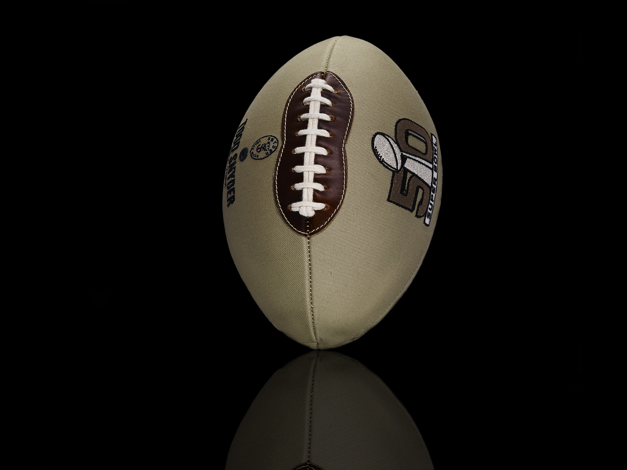 Super Bowl 50 bespoke designer footballs designed by noted fashion designers