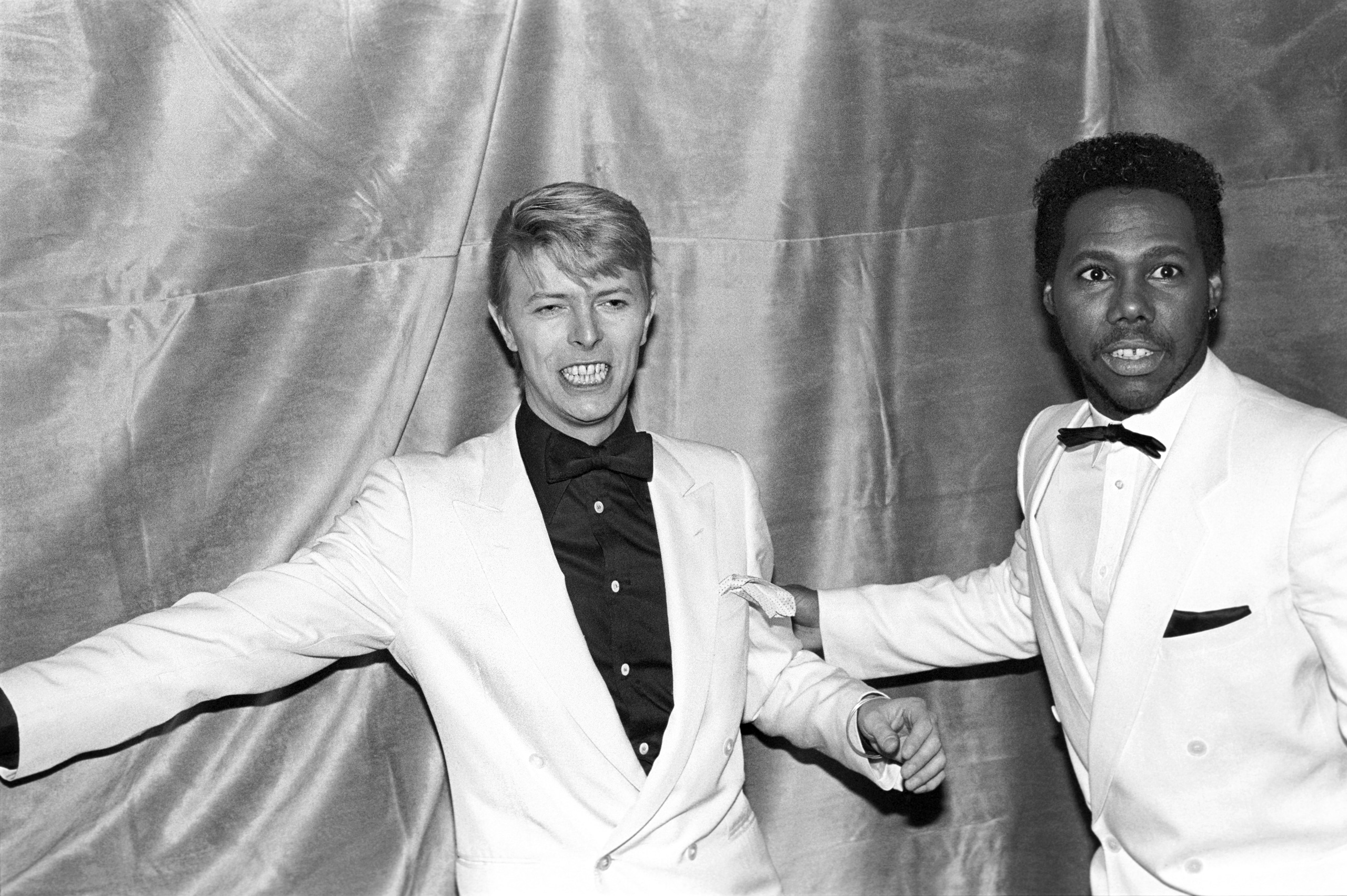 David Bowie with Nile Rodgers of Chic at the Frankie Crocker Awards at the Savoy in New York, on 21st January 21 1983. (Photo by Ebet Roberts/Redferns)