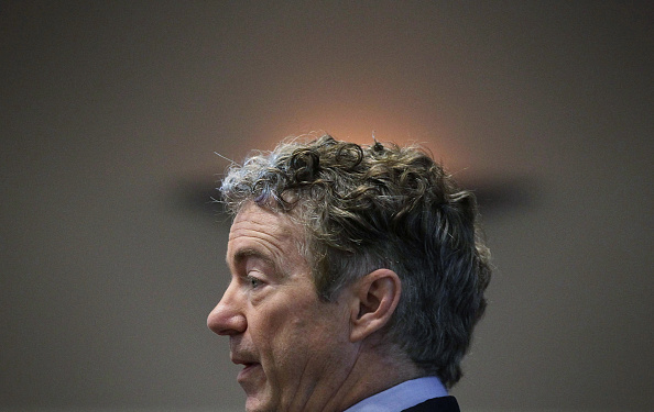 Republican presidential candidate Sen. Rand Paul (R-KY) speaks during a 