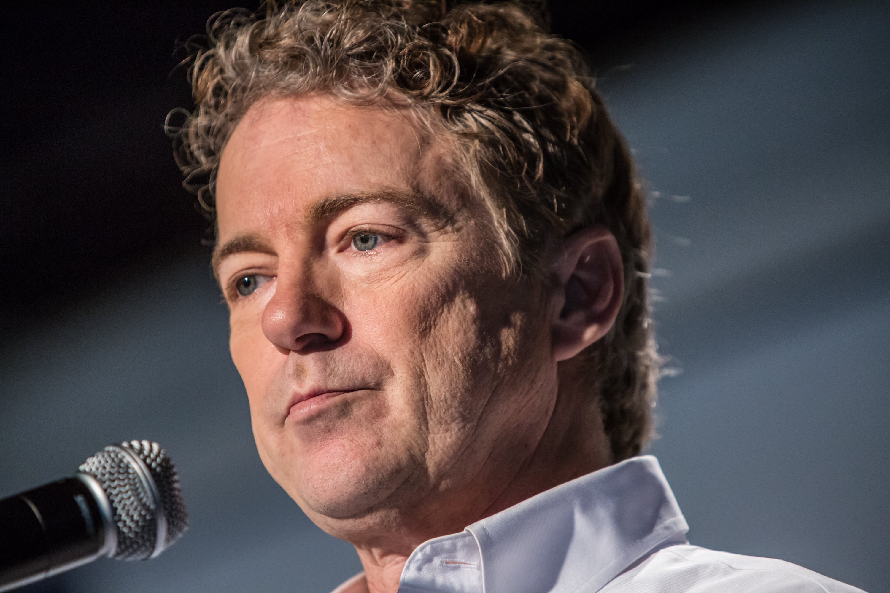 Rand Paul speaks at a campaign event at Drake University on Jan. 28, 2016 in Des Moines, Iowa. (Brendan Hoffman—Getty Images)