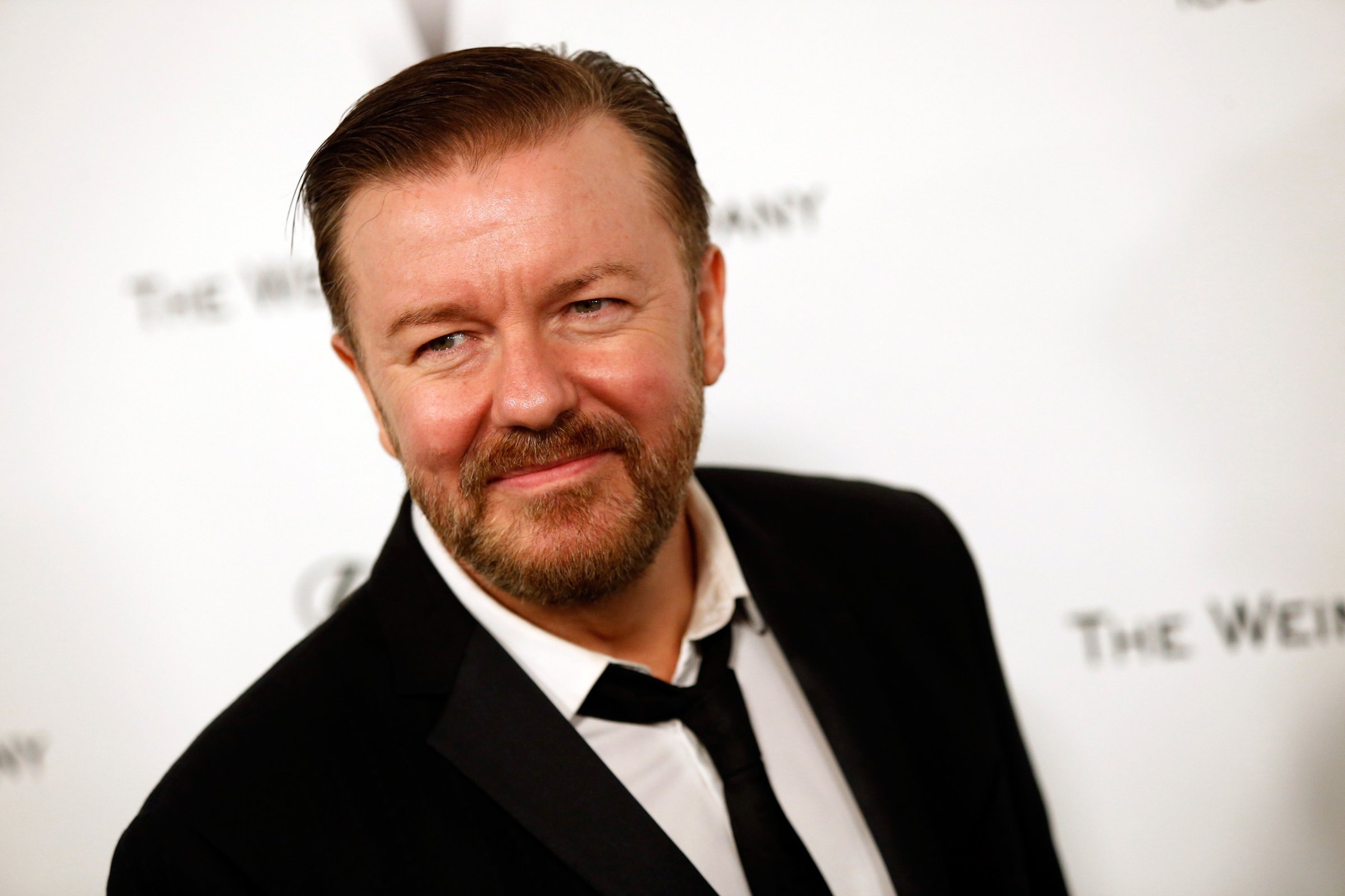 Actor Ricky Gervais arrives at the Weinstein Netflix after party after the 72nd annual Golden Globe Awards in Beverly Hills