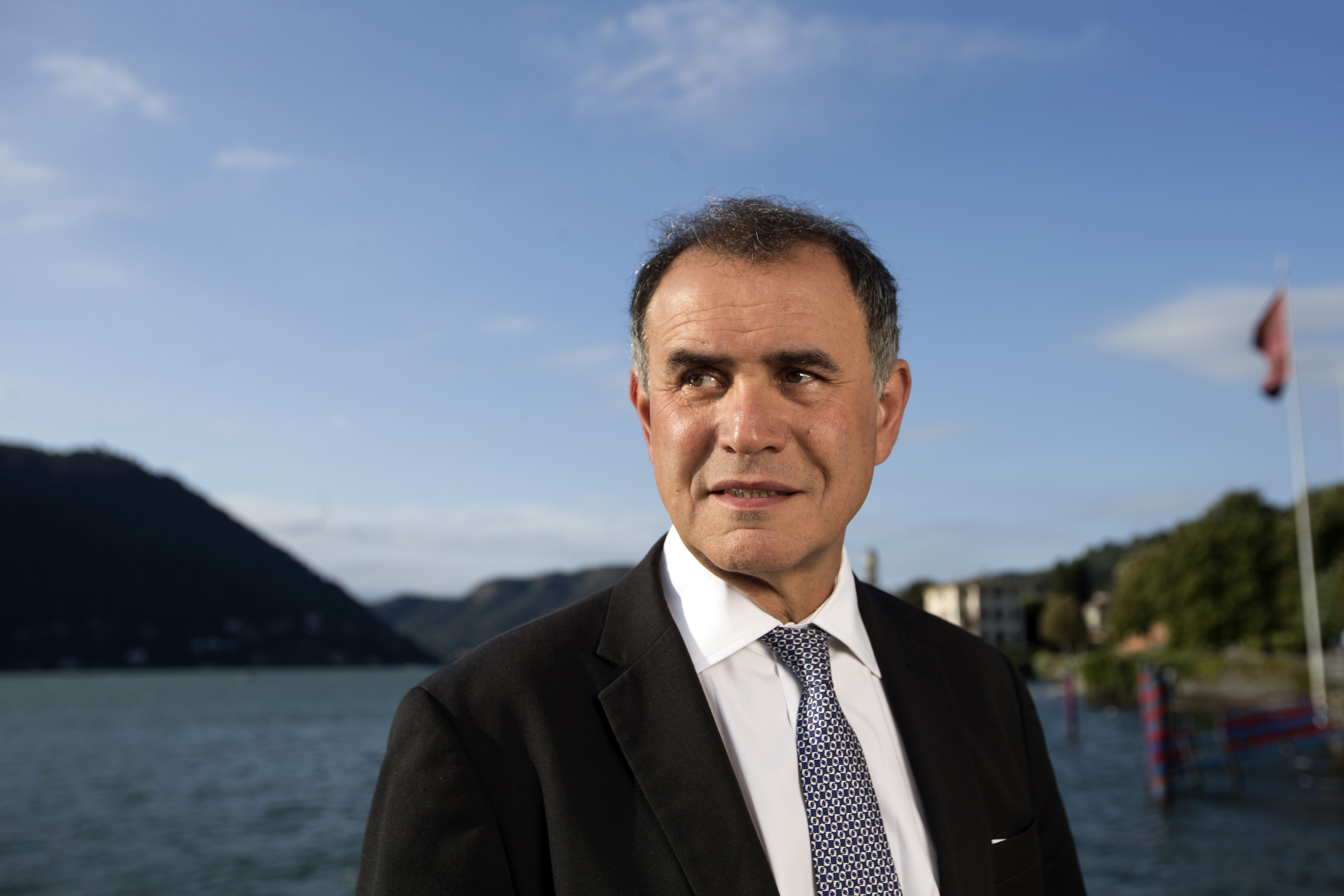 Nouriel Roubini, chairman of Roubini Global Economics, at the Ambrosetti Forum in Cernobbio, Italy, on Sept. 4, 2015. (Bloomberg via Getty Images)