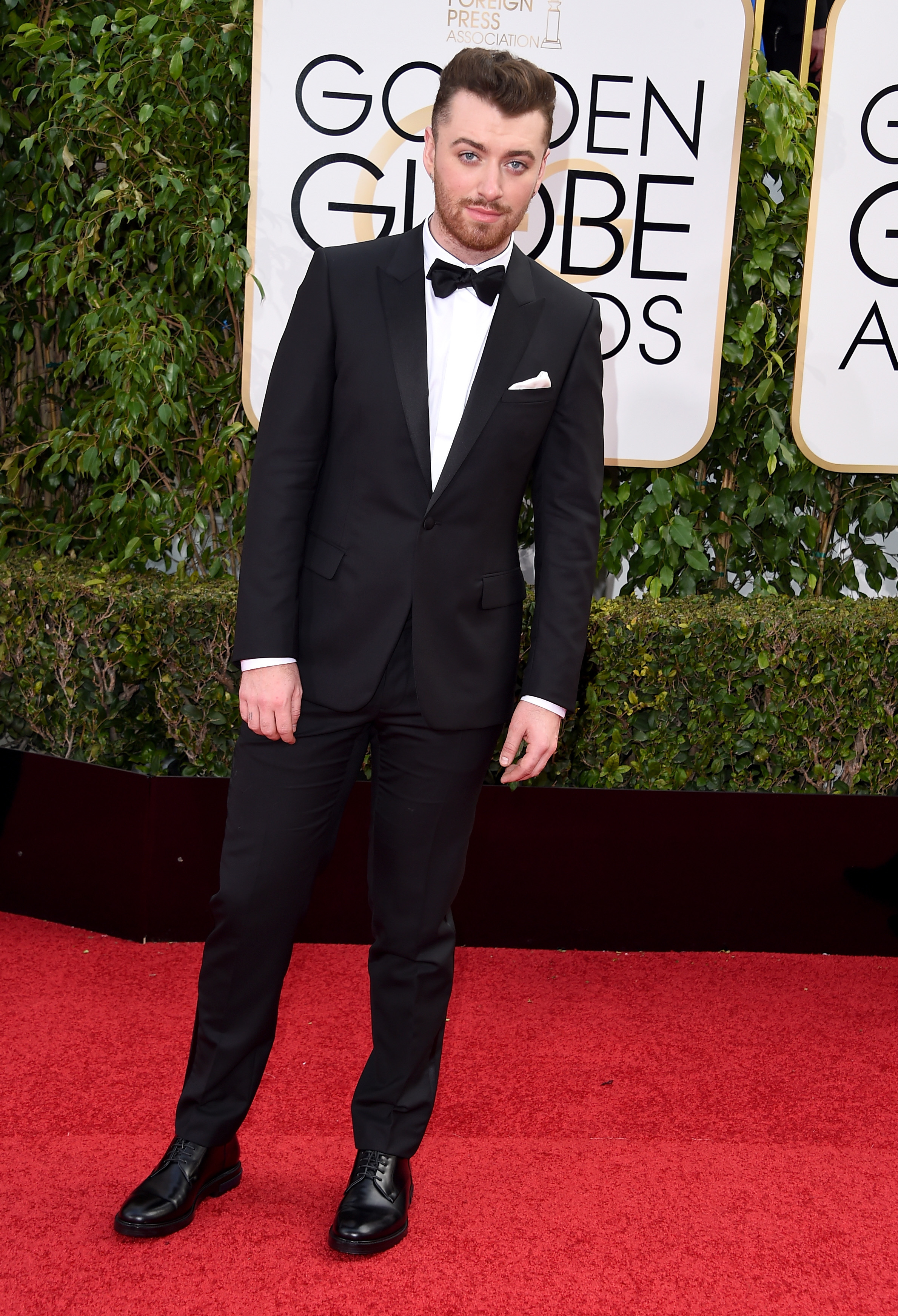 Sam Smith arrives to the 73rd Annual Golden Globe Awards on Jan. 10, 2016 in Beverly Hills.