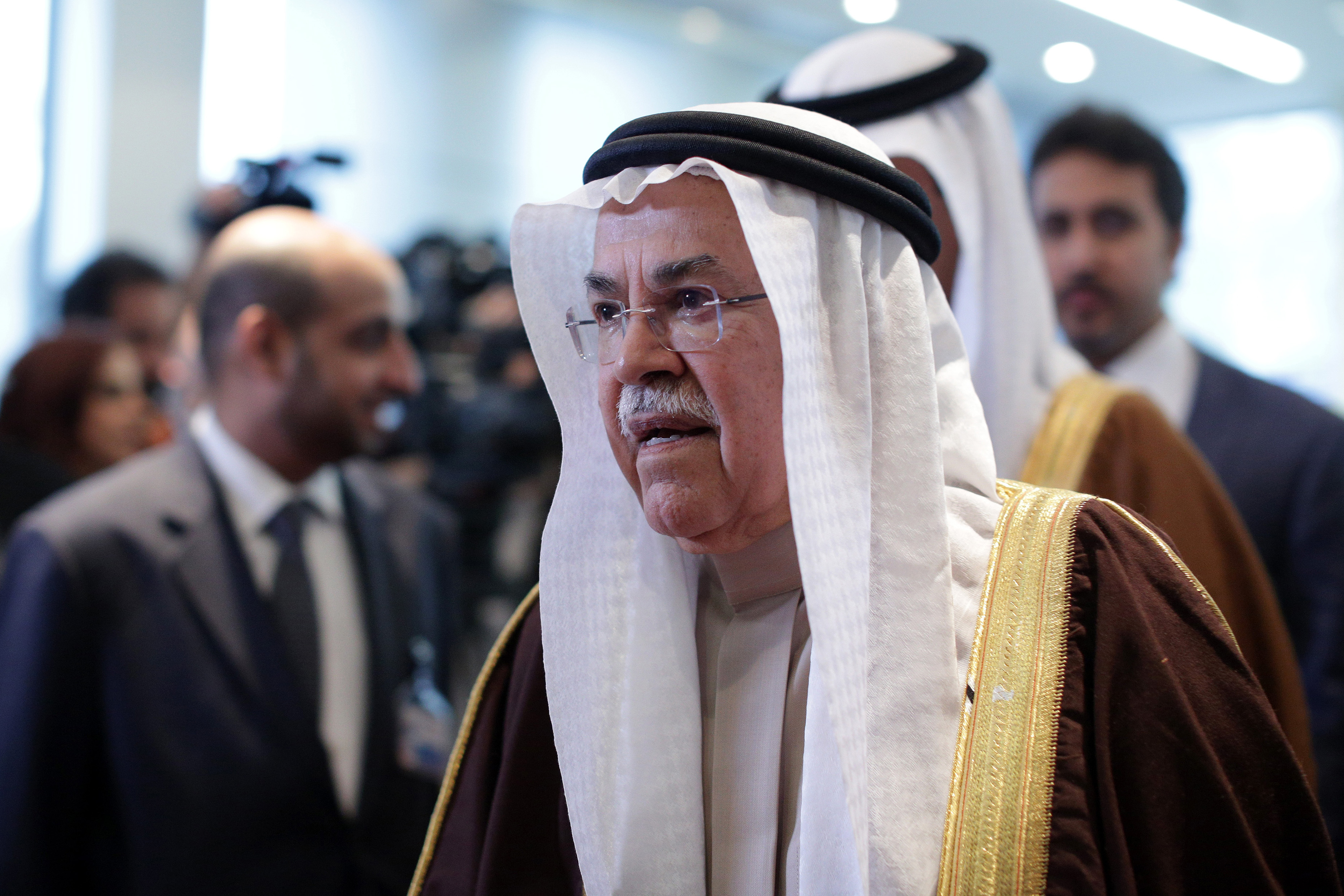 Ali Bin Ibrahim al-Naimi, Saudi Arabia's petroleum and mineral resources minister, at the 168th Organization of Petroleum Exporting Countries (OPEC) meeting in Vienna on Dec. 4, 2015. (Lisi Niesner—Bloomberg via Getty Images)
