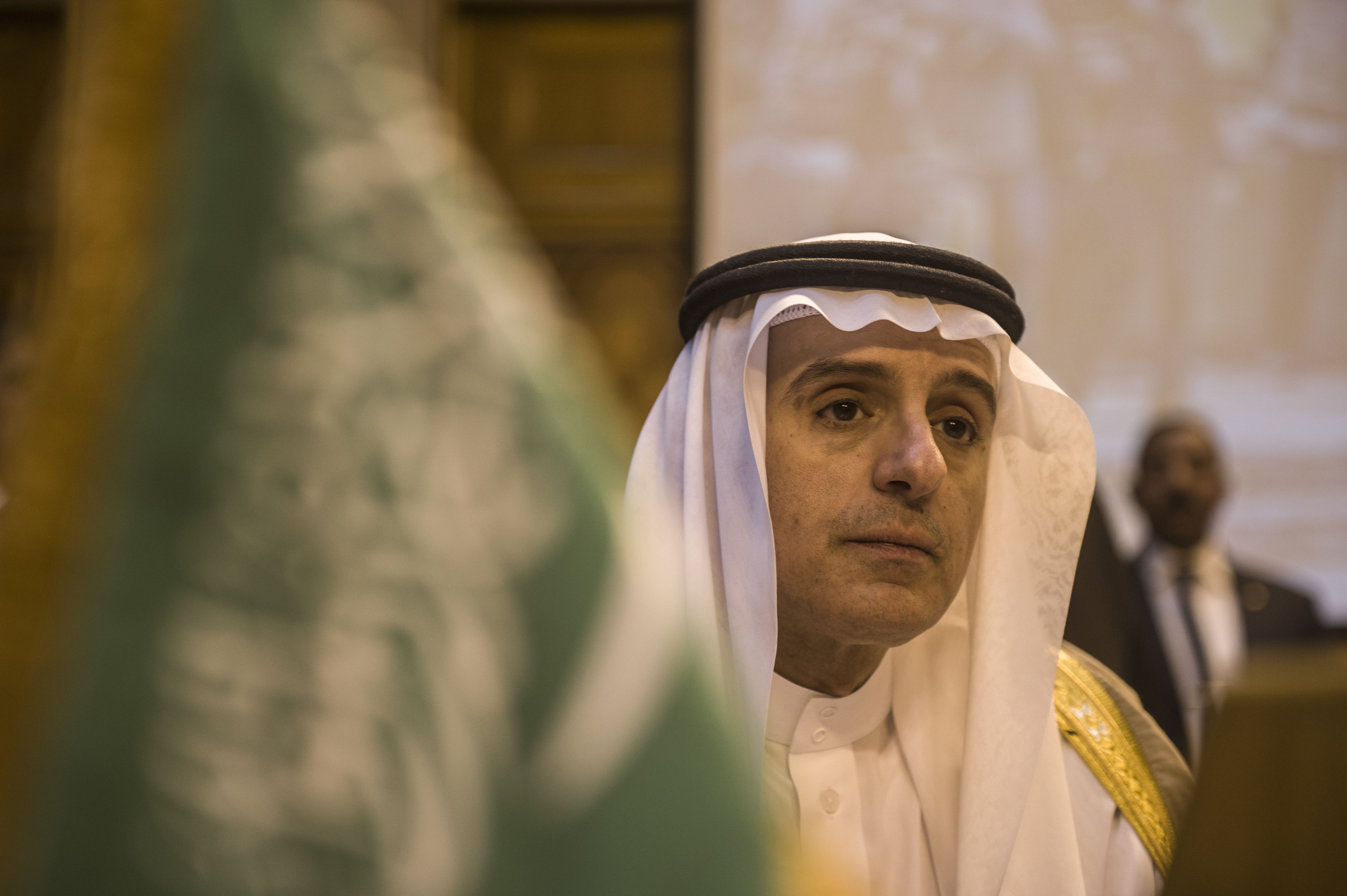 Saudi Minister of Foreign Affairs Adel al-Jubeir at an emergency meeting of Arab foreign ministers in Cairo on Jan. 10, 2016.