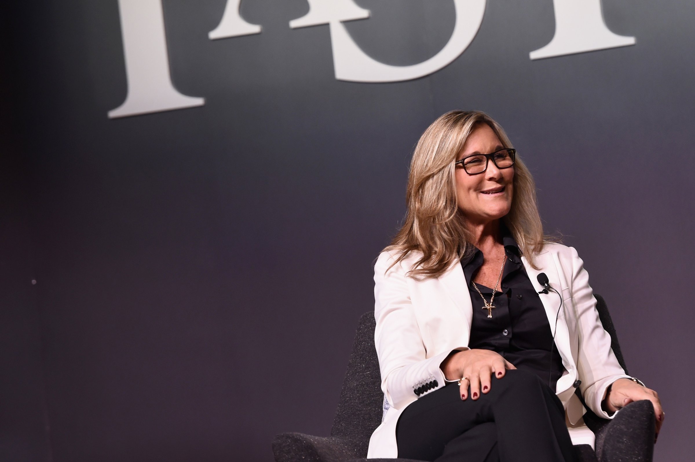 Senior Vice President of Apple Retail at Apple Inc, Angela Ahrendts speaks onstage during the Fast Company Innovation Festival in New York City on Nov. 9, 2015.