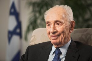 Former Israeli President Shimon Peres speaks during an interview with The Associated Press in Jerusalem on Nov. 2, 2015.