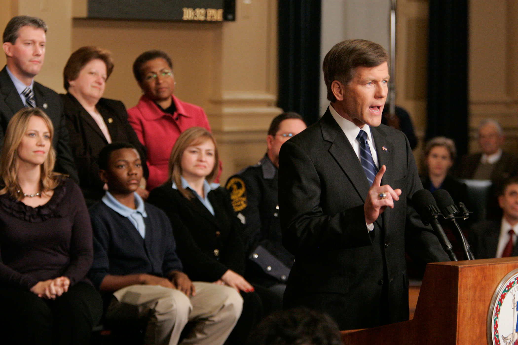 Virginia Gov. Bob McDonnell delivers the Republican Response to the State of the Union in the Virginia House of Delegates chambers at the Capitol in Richmond, Va., on, Jan. 27, 2010.