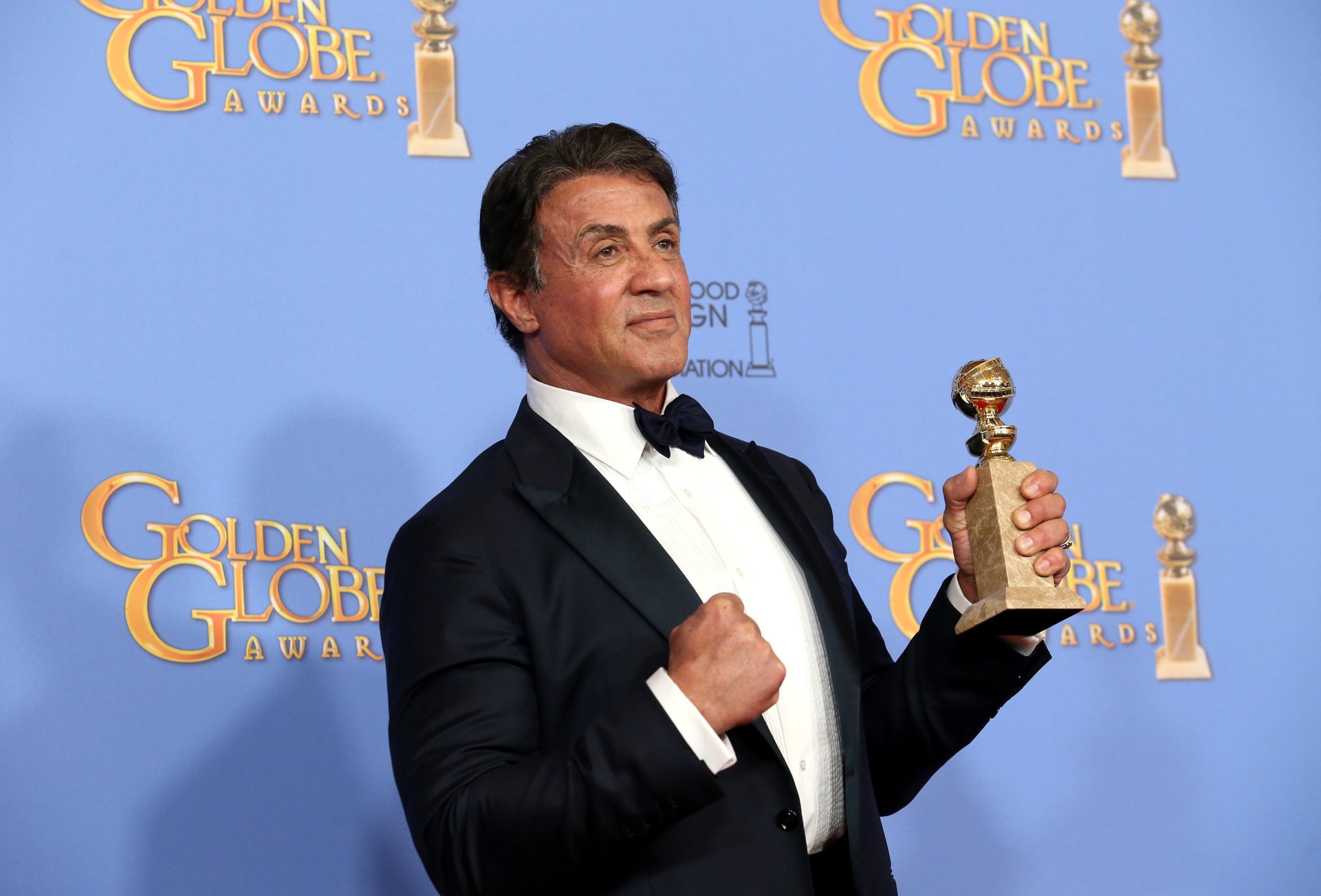 Sylvester Stallone at the 73rd Annual Golden Globe Awards, Press Room in Los Angeles on Jan.10, 2016.