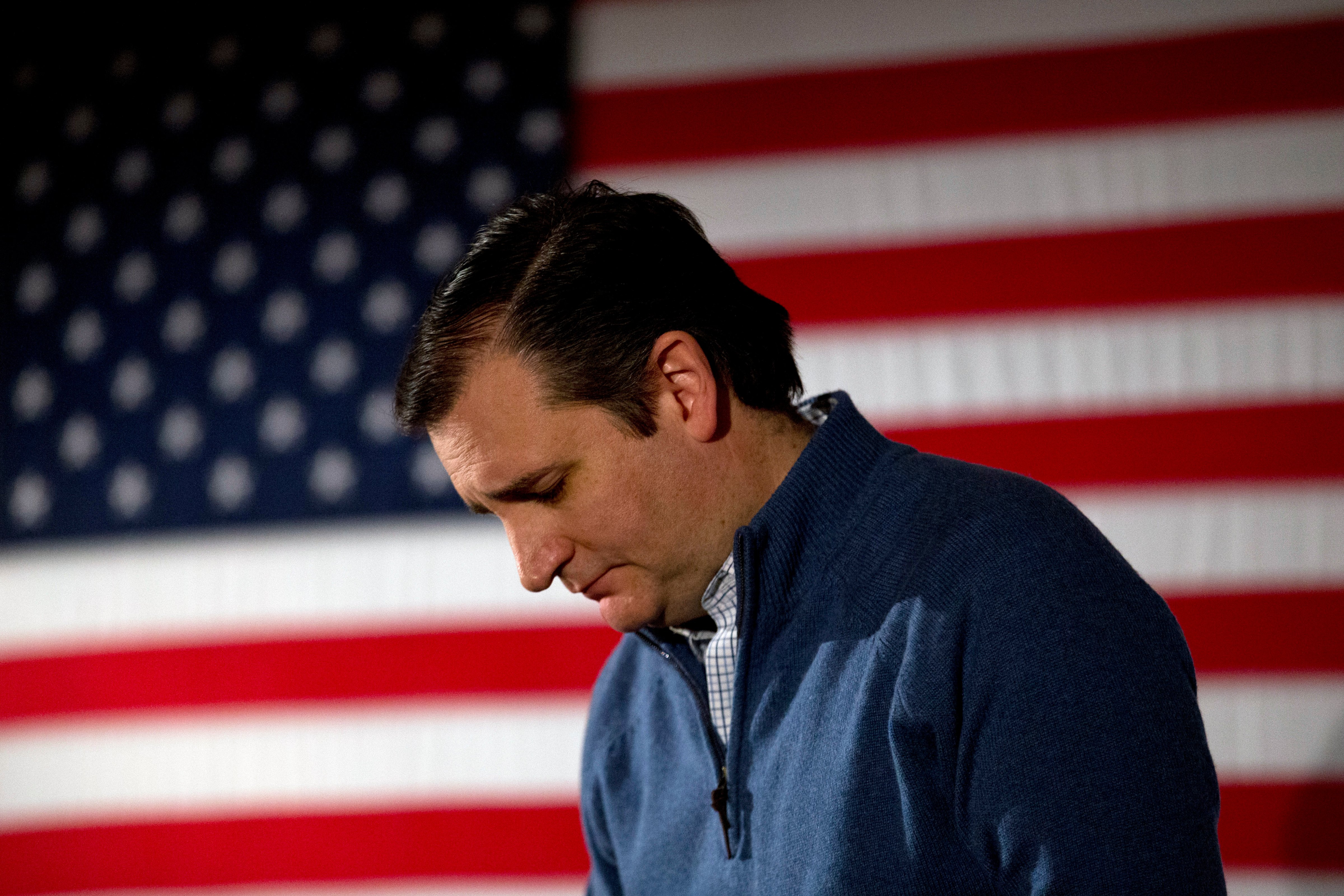 Ted Cruz listens to a question from the crowd at a campaign event in Ottumwa, IA on Jan. 26, 2016. (Jae C. Hong—AP)