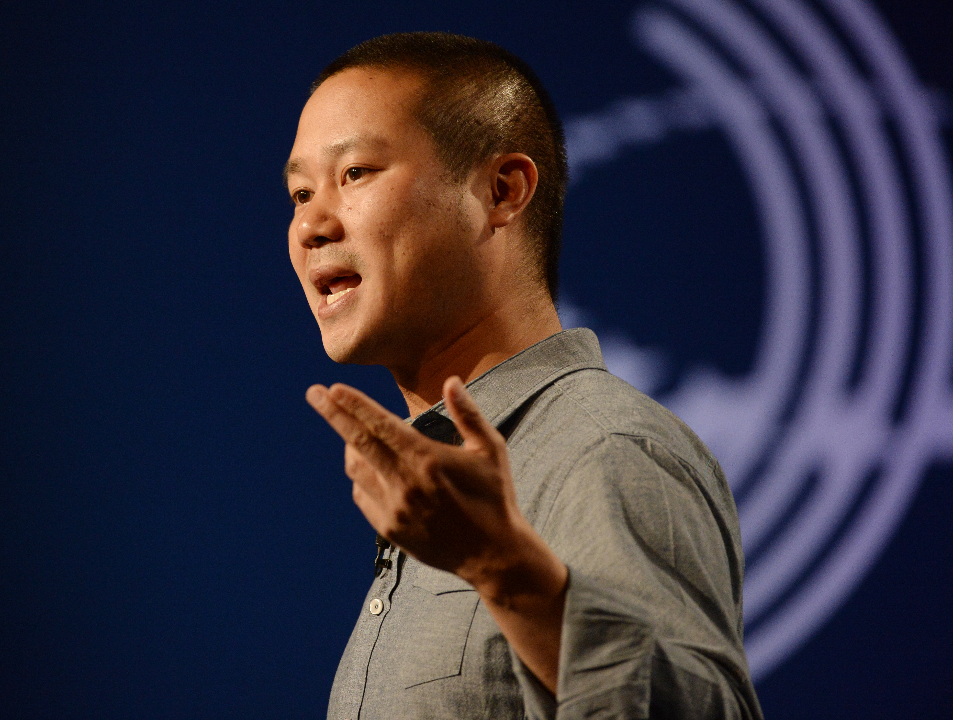 Zappos CEO Tony Hsieh speaks at the Clinton Global Initiative America at the Sheridan, Denver on June 25, 2014. (Andy Cross—Denver Post/Getty Images)