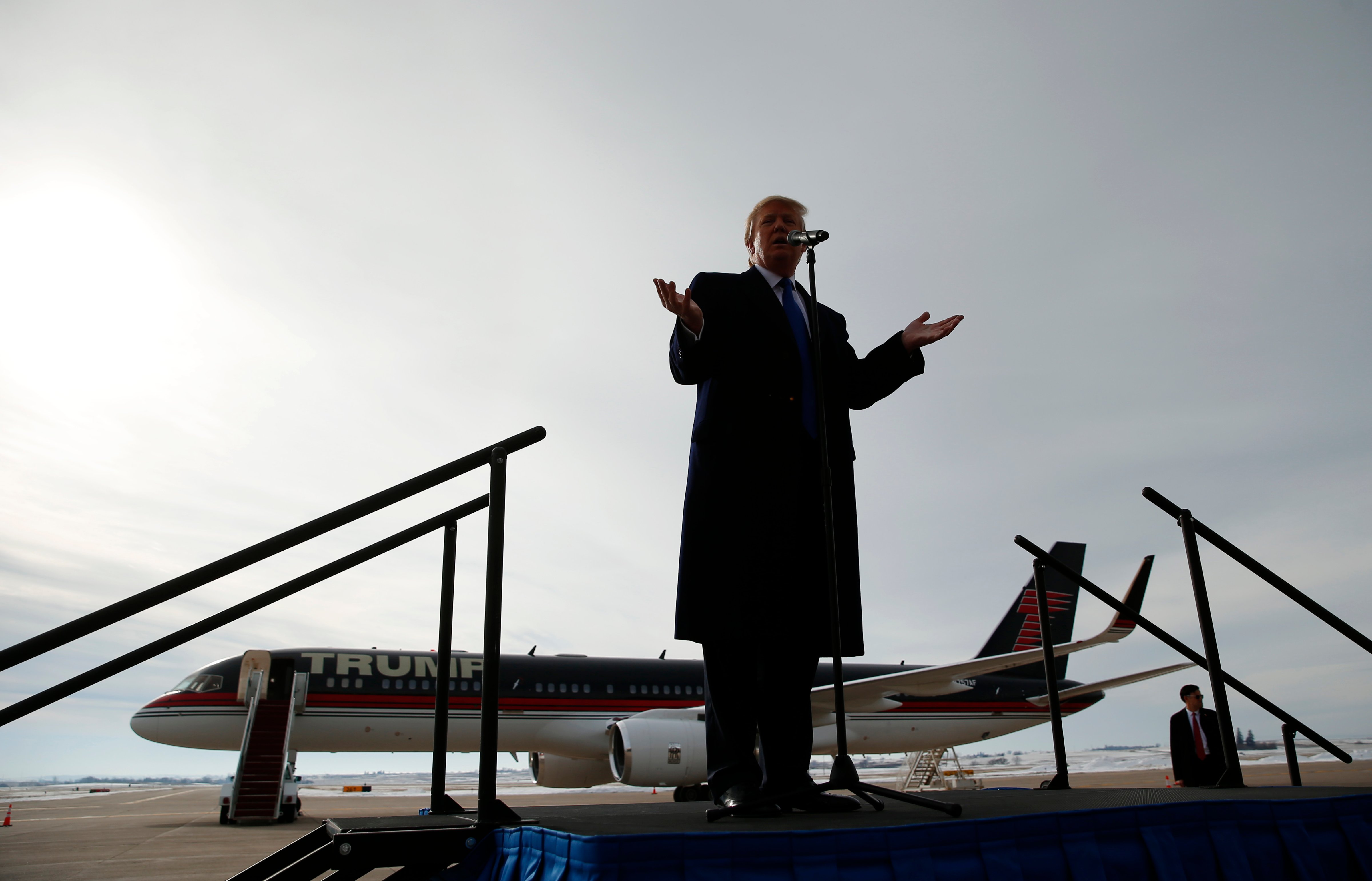 Donald Trump speaks during a campaign event in Dubuque, IA on Jan. 30, 2016. (Paul Sancya—AP)