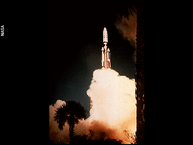 Voyager 2 launching aboard a Titan-Centaur rocket in Cape Canaveral, Florida on Aug. 20, 1977.