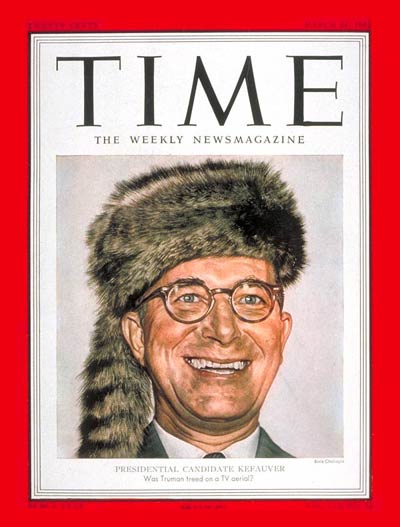 Estes Kefauver on the Mar. 24, 1952, cover of TIME (Cover Credit: BORIS CHALIAPIN)