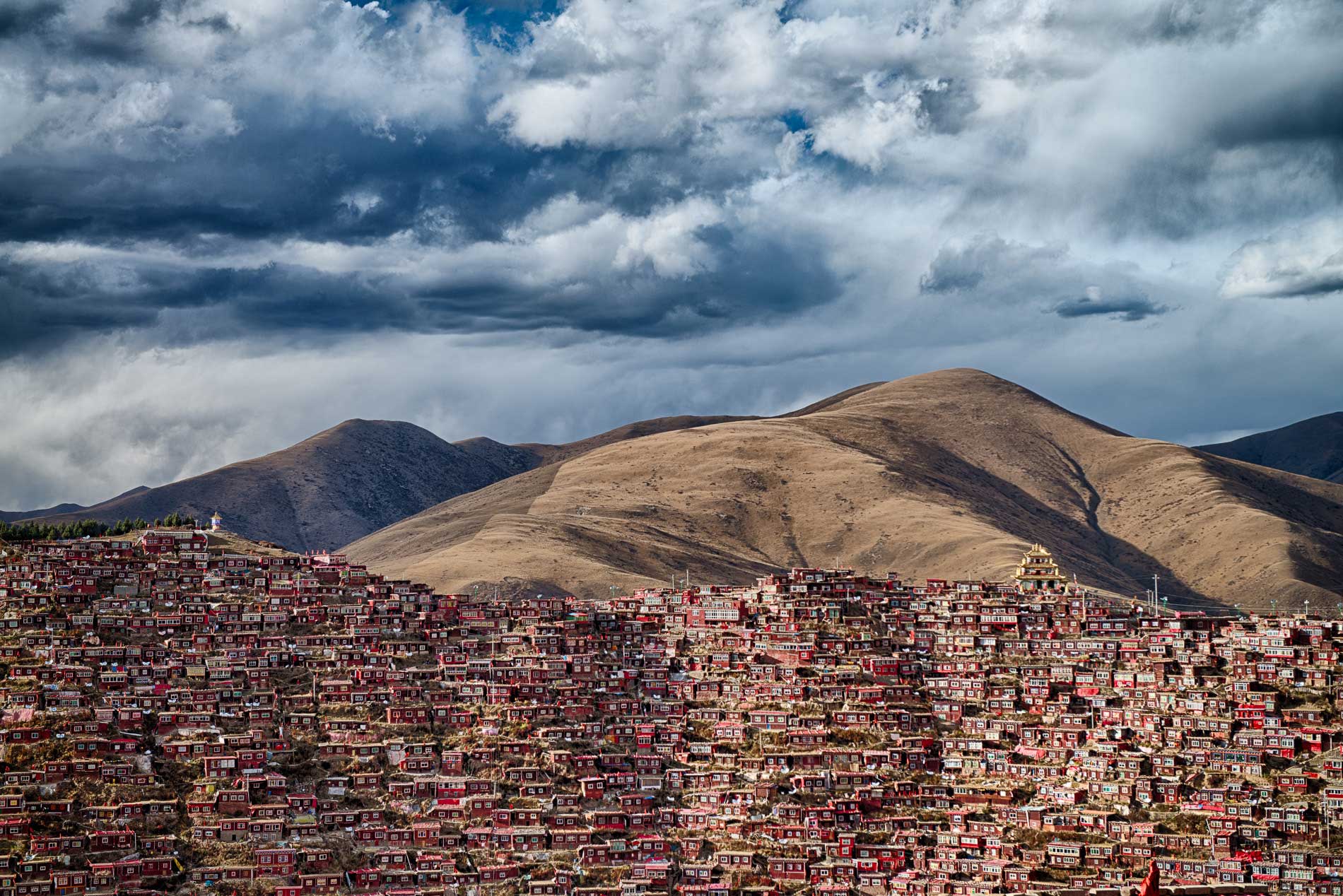 Home of 40 thousand Buddhist monks in China's Sichuan Province.