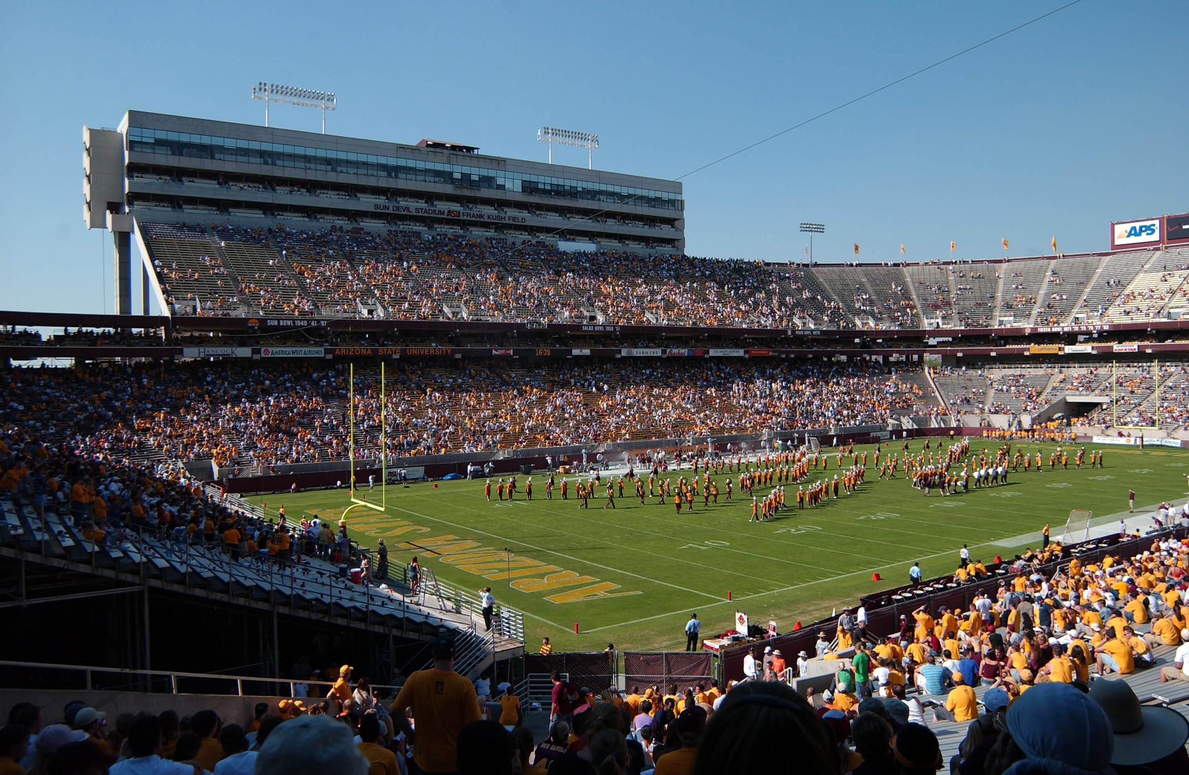 11 Oct 2003: A general view during the Arizona State Sun Devils 59-14 victory over the Oregon Ducks at Sun Devil Stadium in Tempe, AZ.