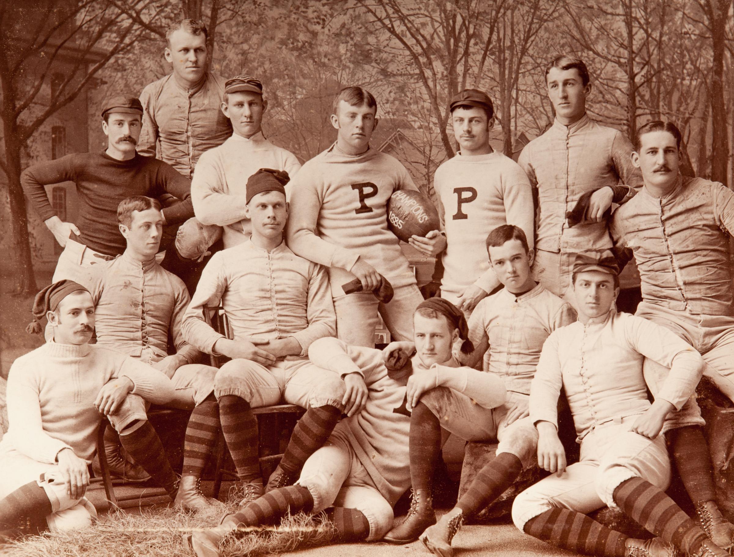 Princeton University championship football team. Circa 1885.