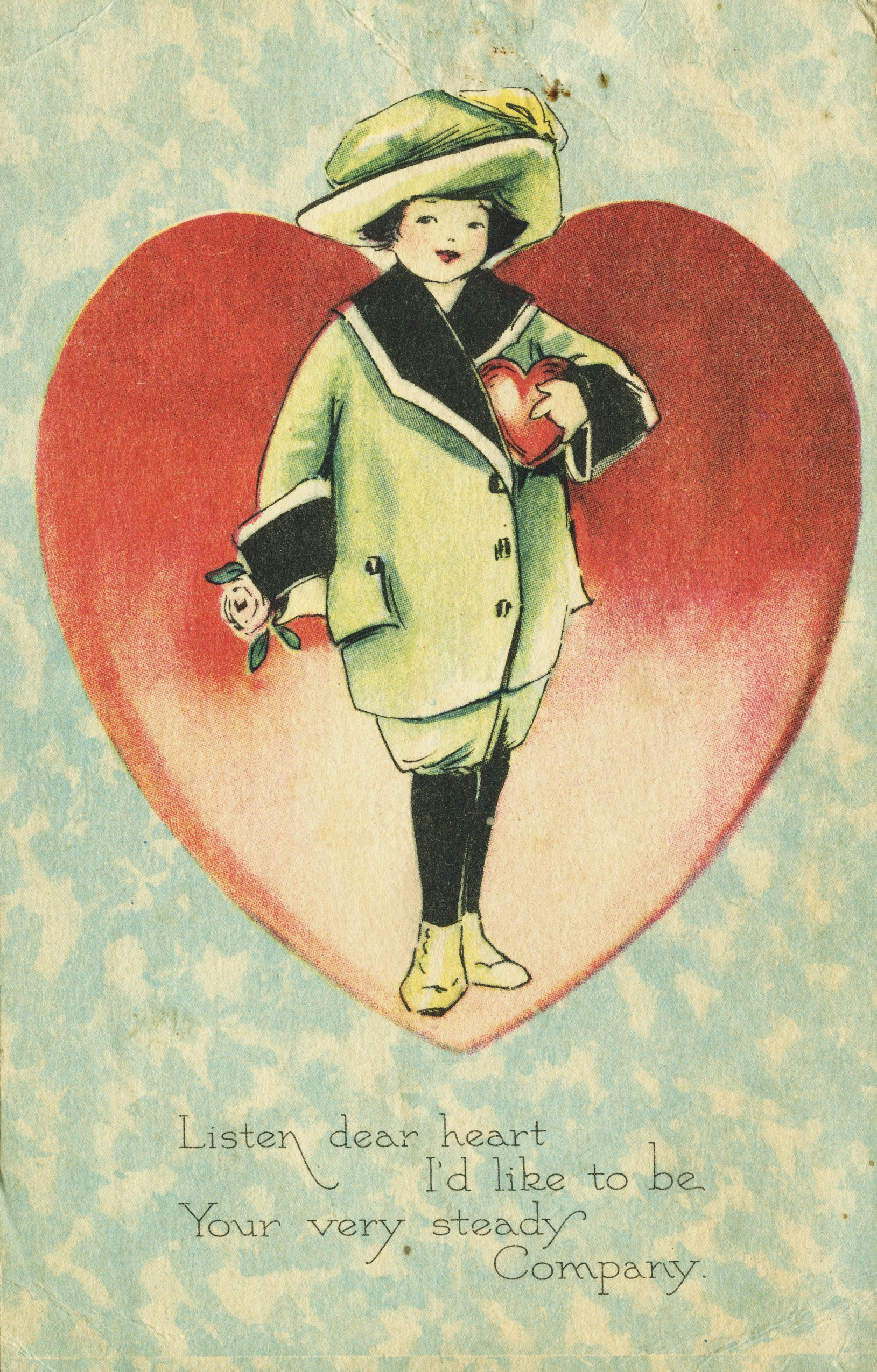 Vintage Valentine's Day card circa 1930.