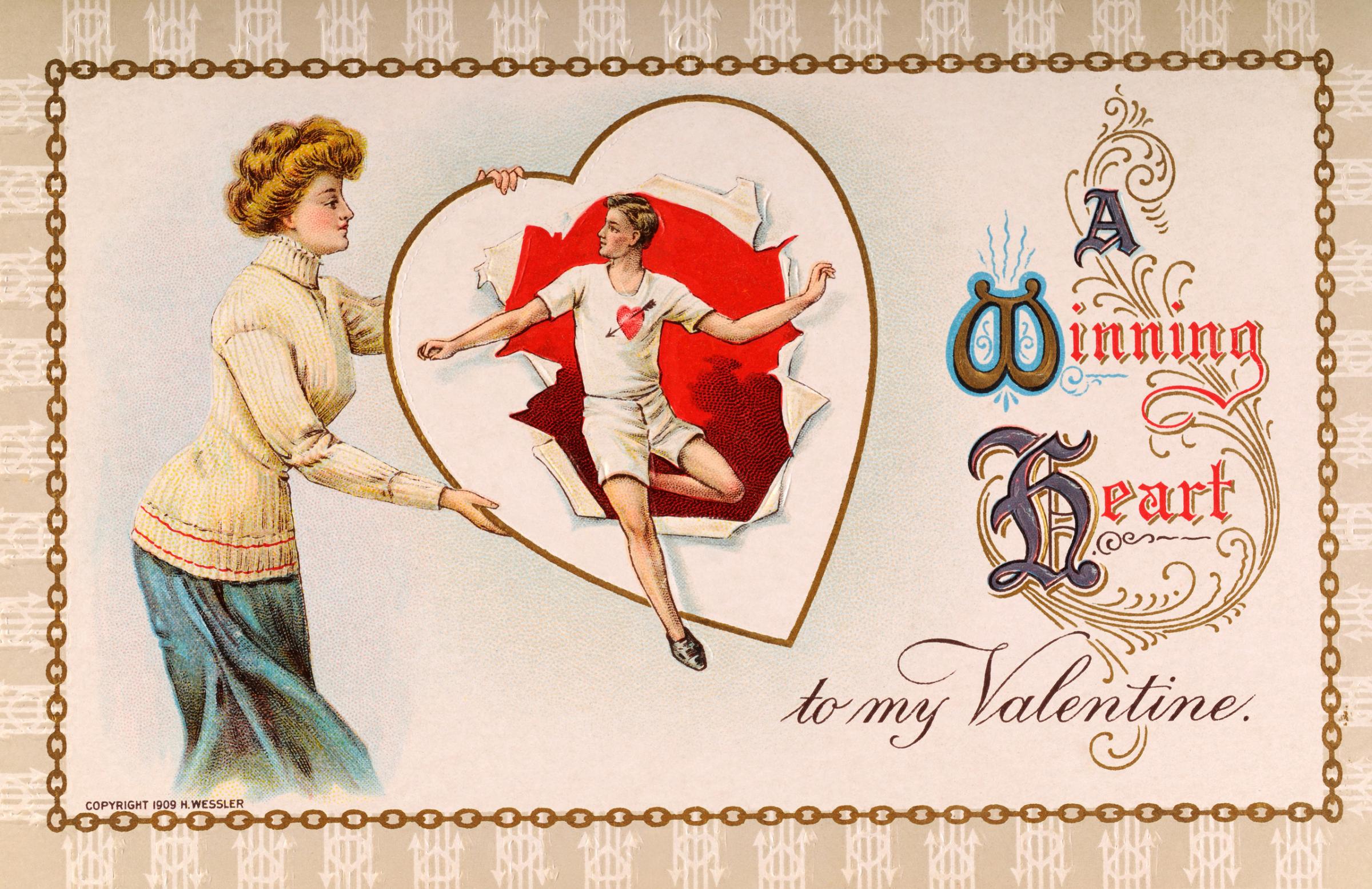 Vintage Valentine's Day card circa 1920.