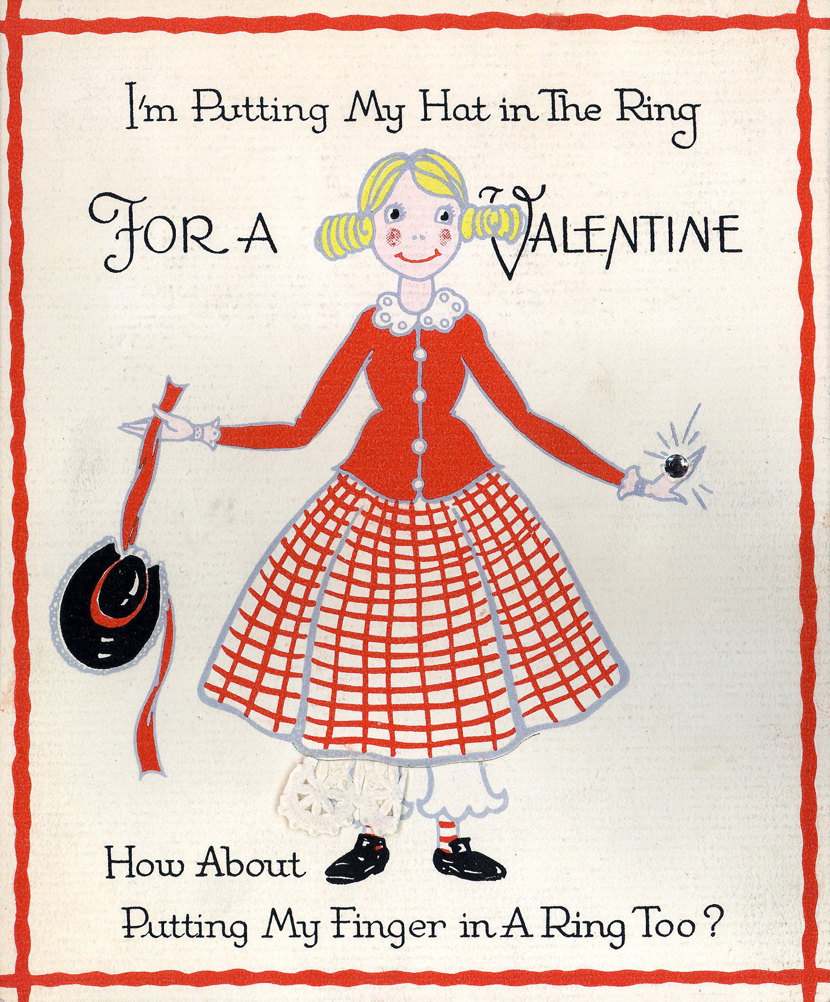 Vintage Valentine's Day card circa 1935.
