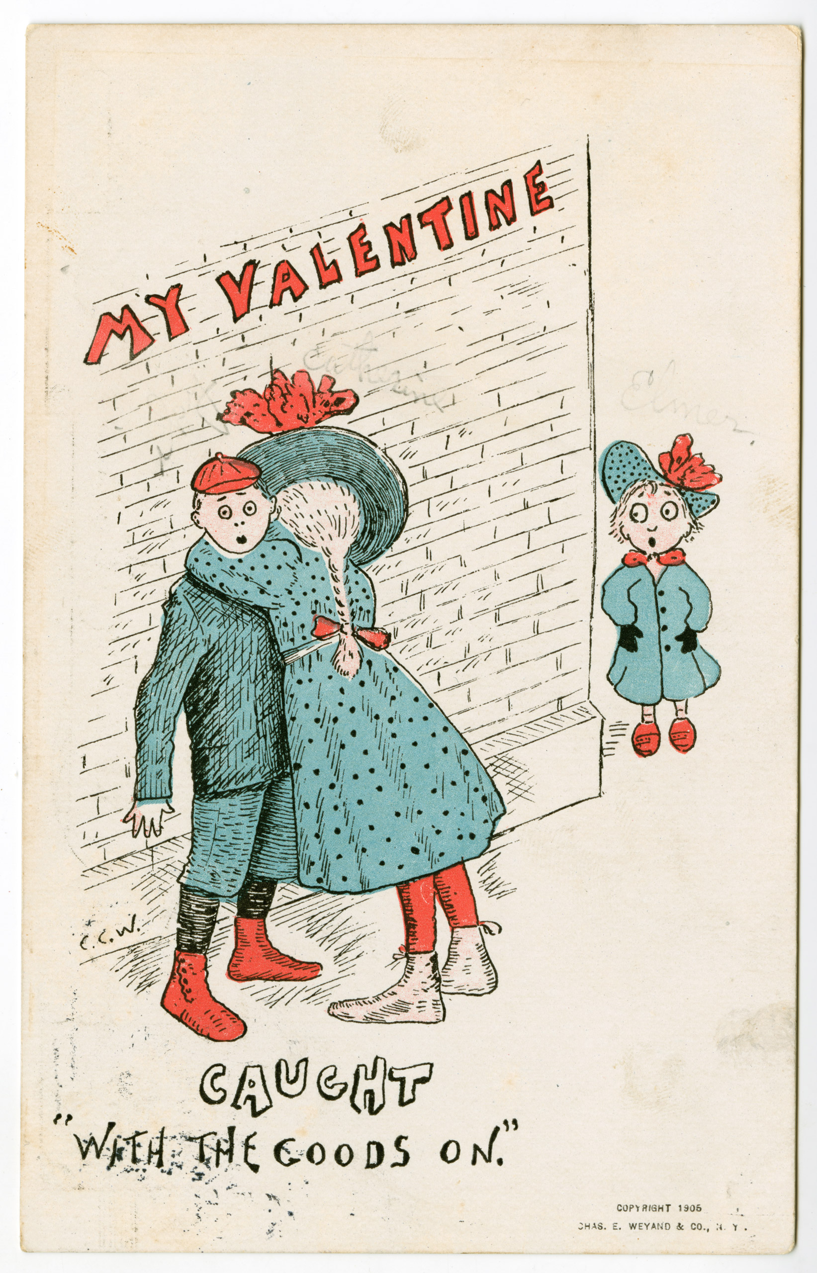 Vintage Valentine's Day card circa 1906.