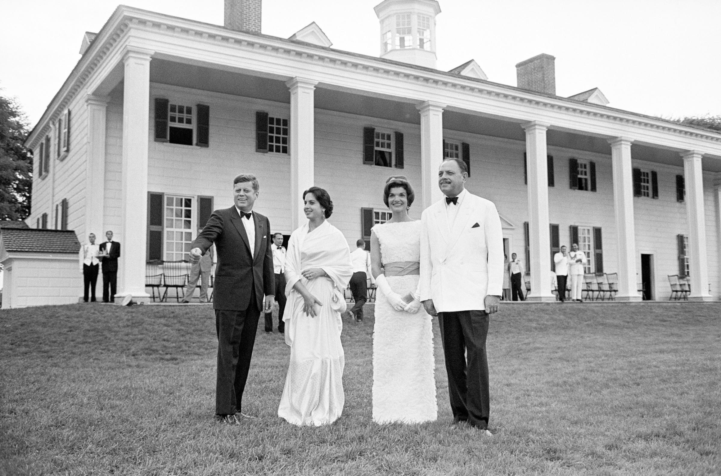 John F. Kennedy with Mrs. Kennedy and Guests
