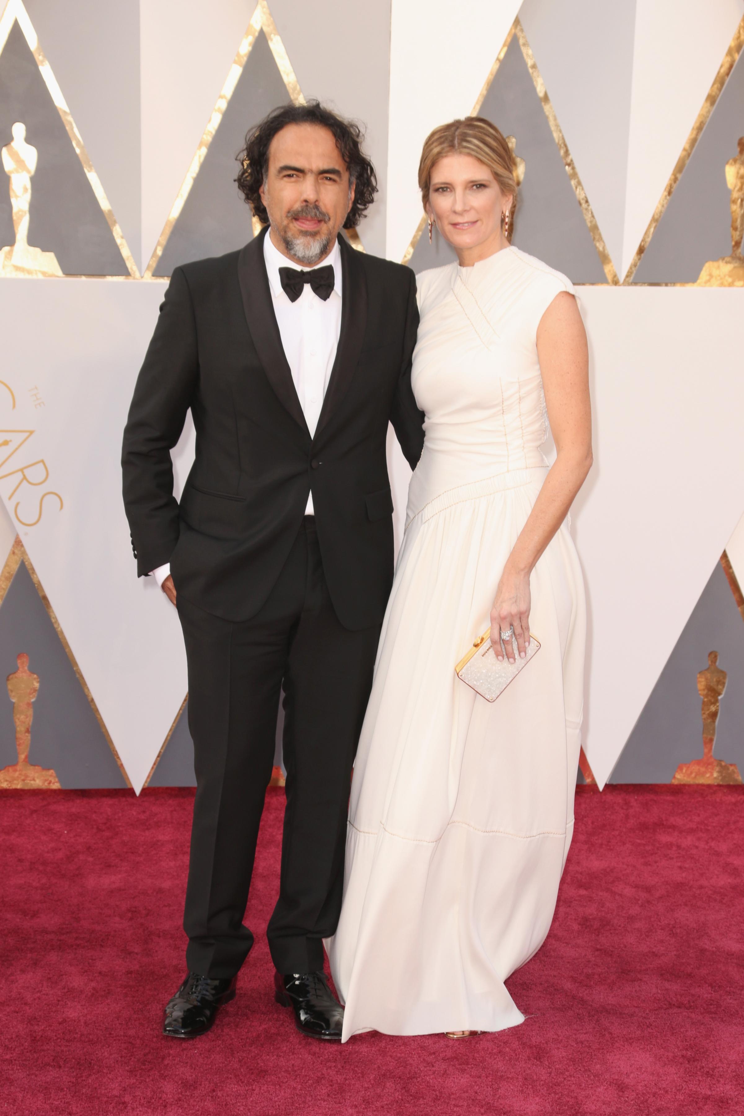 Alejandro Inarritu and Maria Eladia Hagerman attend the 88th Annual Academy Awards on Feb. 28, 2016 in Hollywood, Calif.