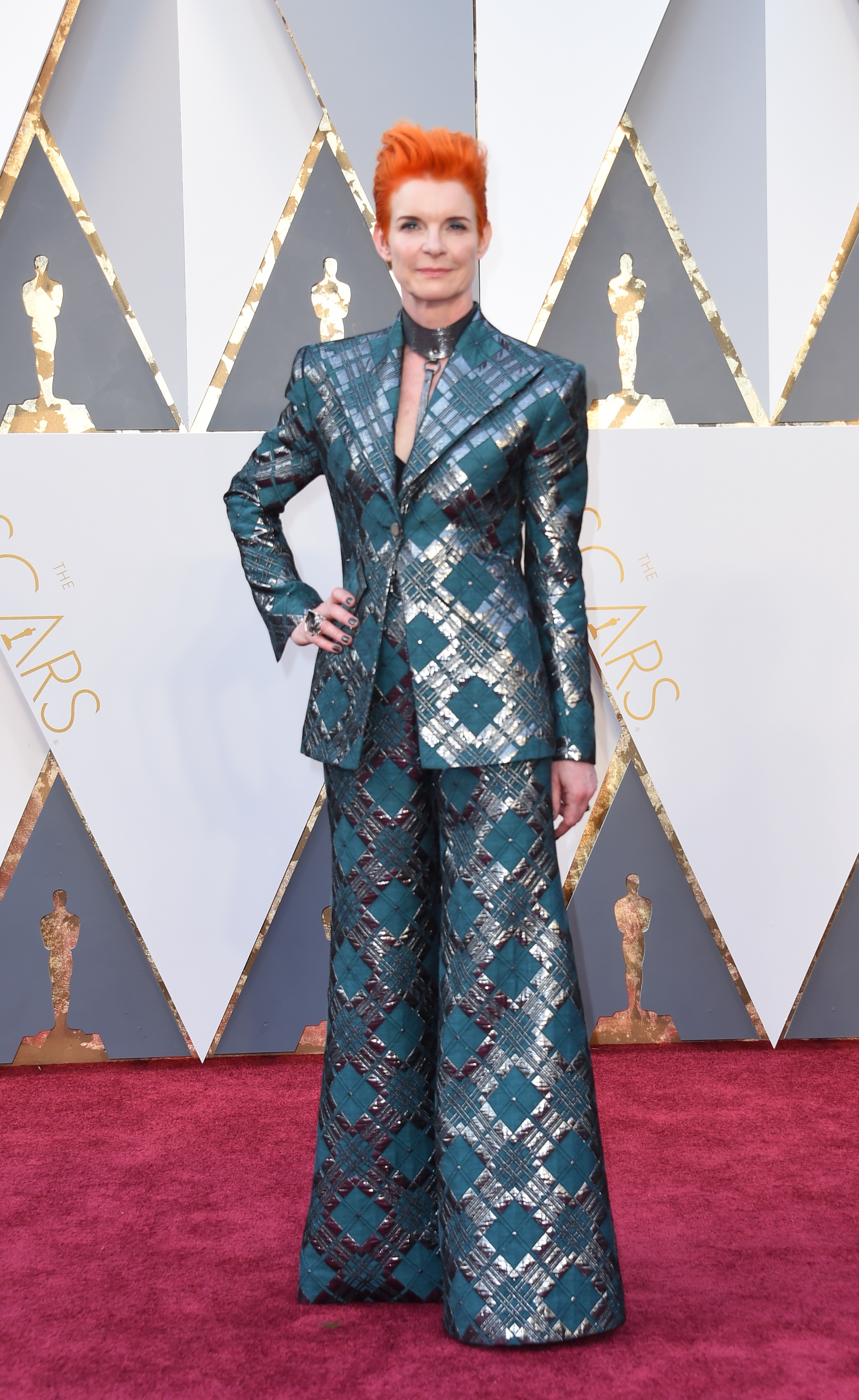 Sandy Powell attends the 88th Annual Academy Awards on Feb. 28, 2016 in Hollywood, Calif.