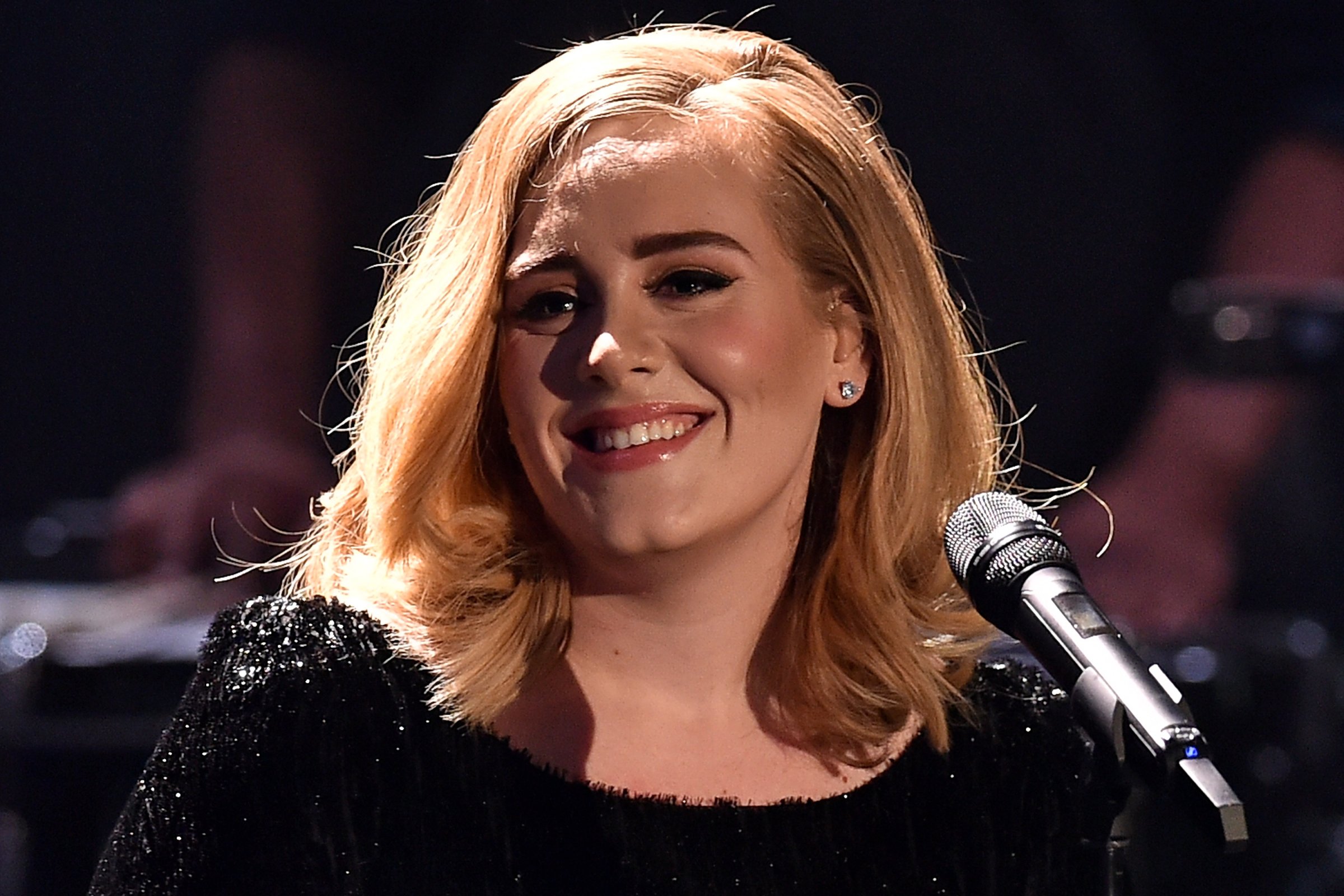 Adele performs on television in Cologne, Germany on Dec. 6, 2015.