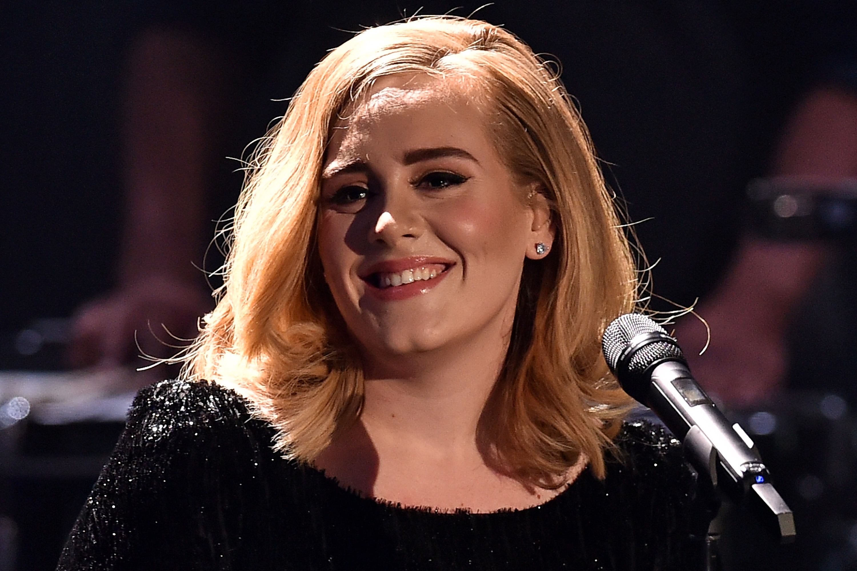 Adele performs on television in Cologne, Germany on Dec. 6, 2015. (Sascha Steinbach—Getty Images)