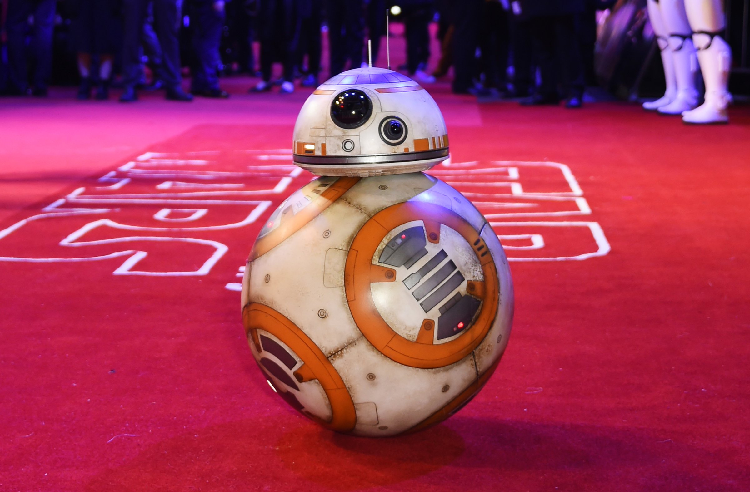 Droid BB-8 attends the European Premiere of "Star Wars: The Force Awakens" on December 16, 2015 in London, England.