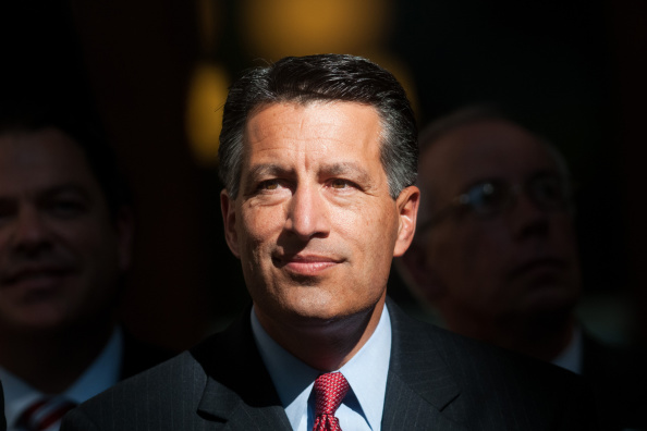 Brian Sandoval, governor of Nevada, attends a news conference at the Nevada State Capitol building in Carson City, Nevada, U.S., on Thursday, Sept. 4, 2014.