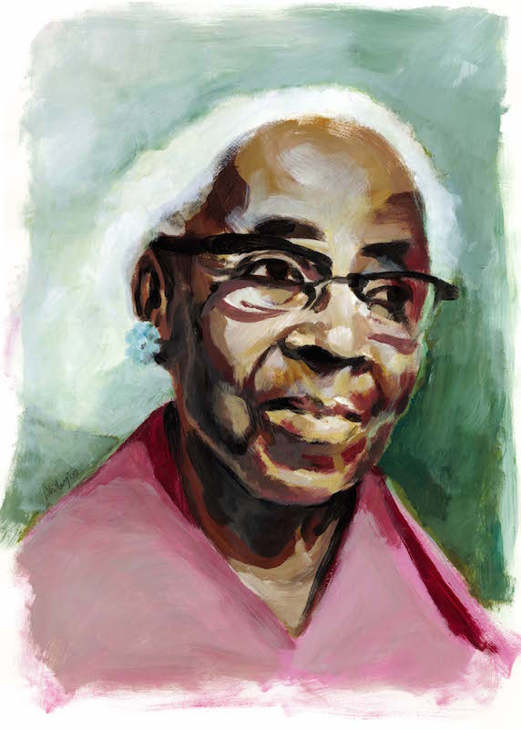 A color illustration of educator and civil rights activist Septima Clark (1898-1987) by Jason Whitley (Jason Whitley—MCT Graphics / Getty Images)