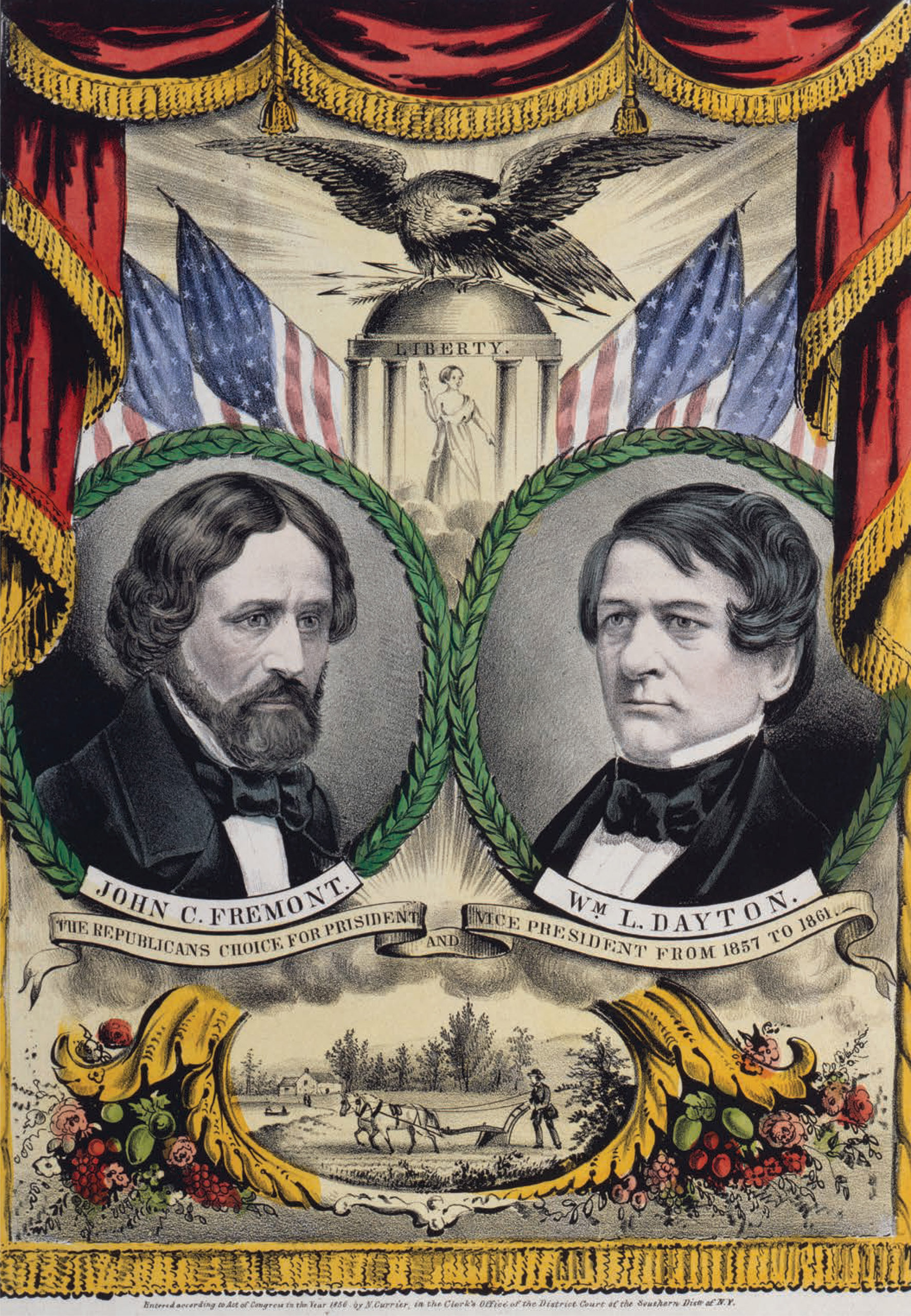 Currier and Ives political banner 1856