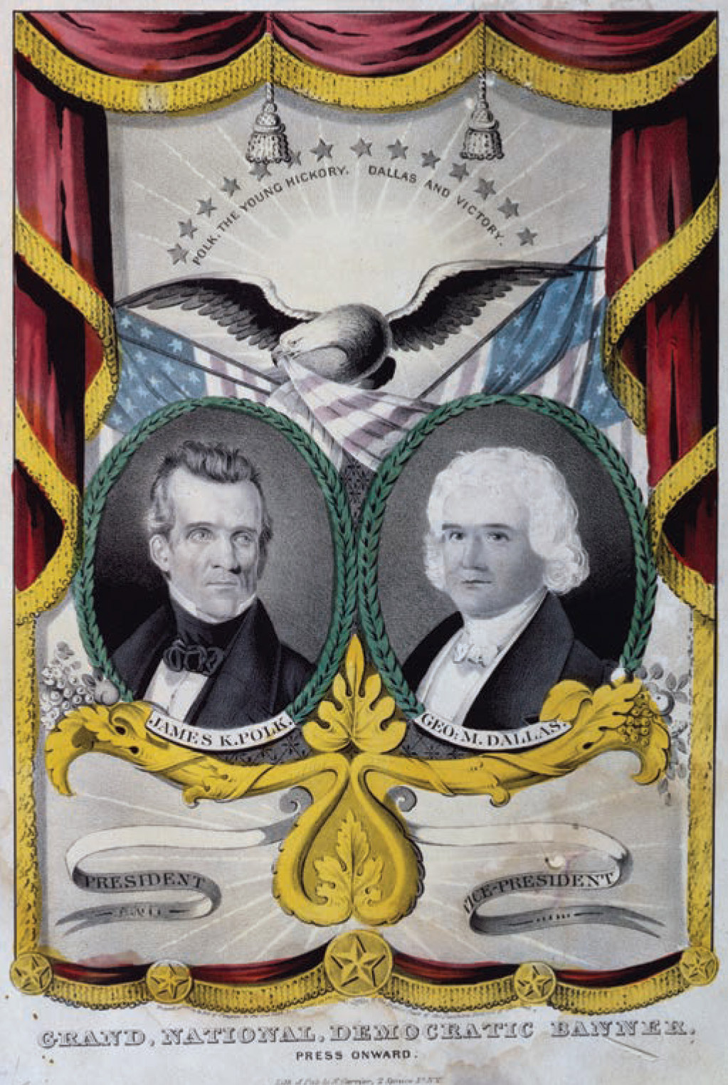 Currier & Ives First Political Banner 1844