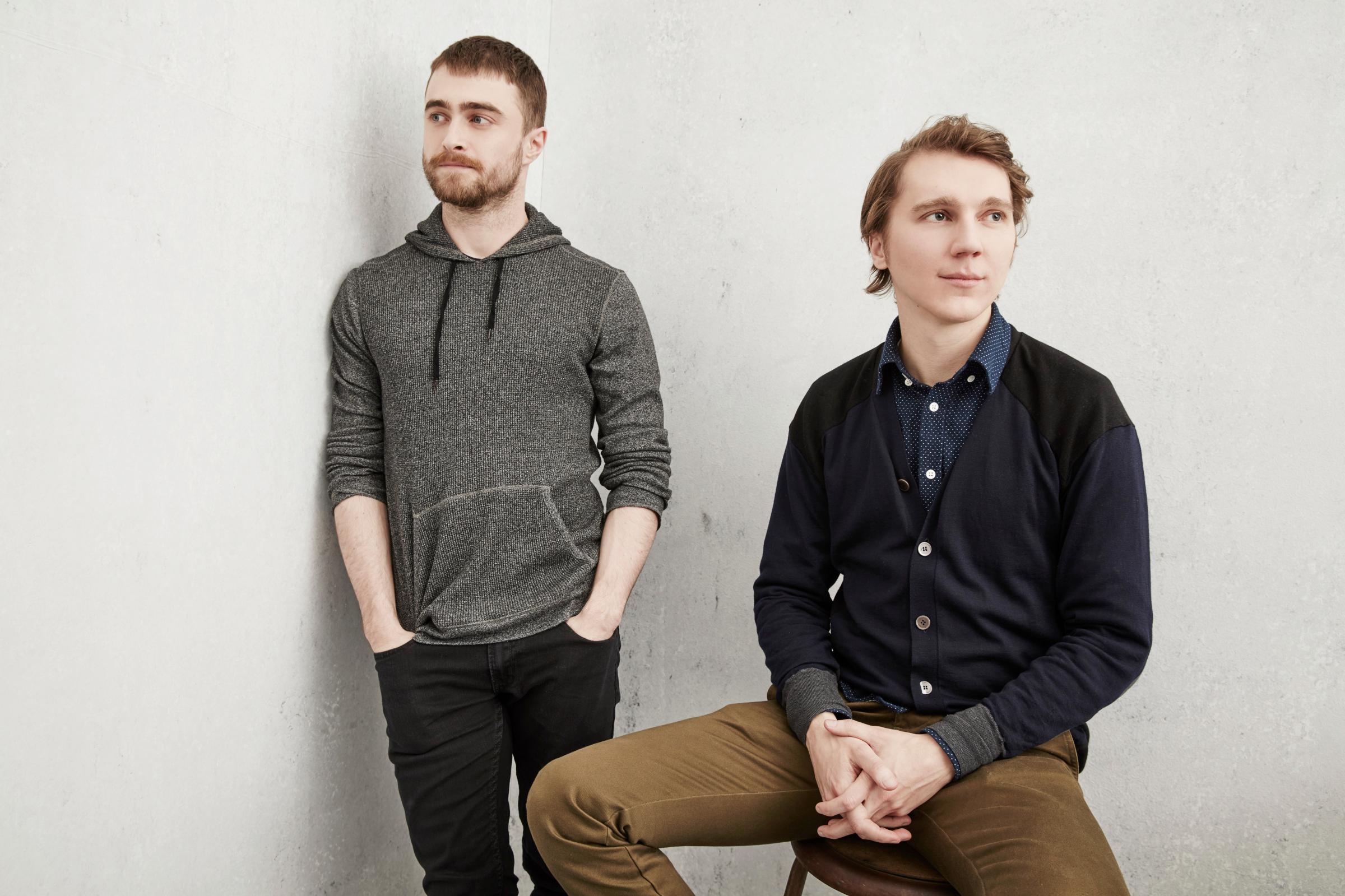 Daniel Radcliffe and Paul Dano of 'Swiss Army Man' pose at the 2016 Sundance Film Festival Getty Images Portrait Studio on January 22, 2016 in Park City, Utah