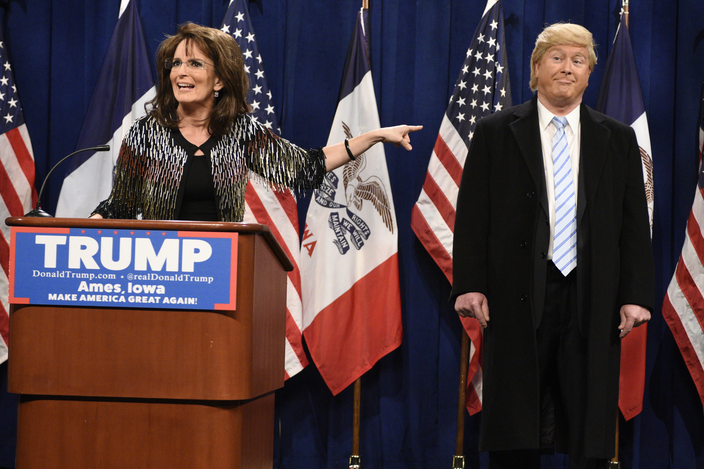 Darrell Hammond dressed as Donald Trump on Saturday Night Live on Jan. 23, 2016.