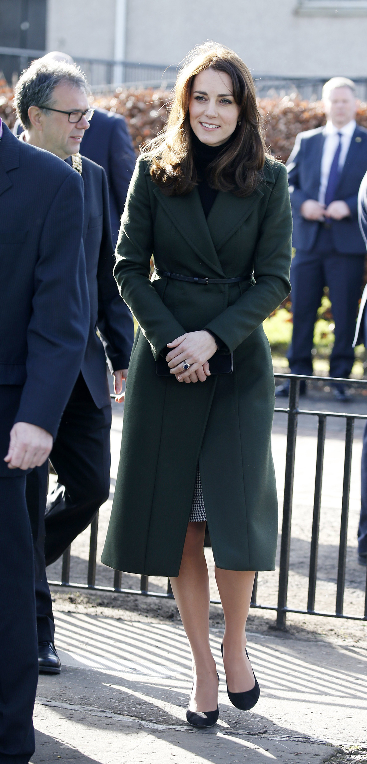 Duchess Kate Middleton visits three school-based charity projects in Edinburgh, Scotland on Feb. 24, 2016. One being St Catherine's Primary School, in hopes to see some of Scotland's charity work and to help improve the emotional well-being of pupils, parents, families and school staff.
