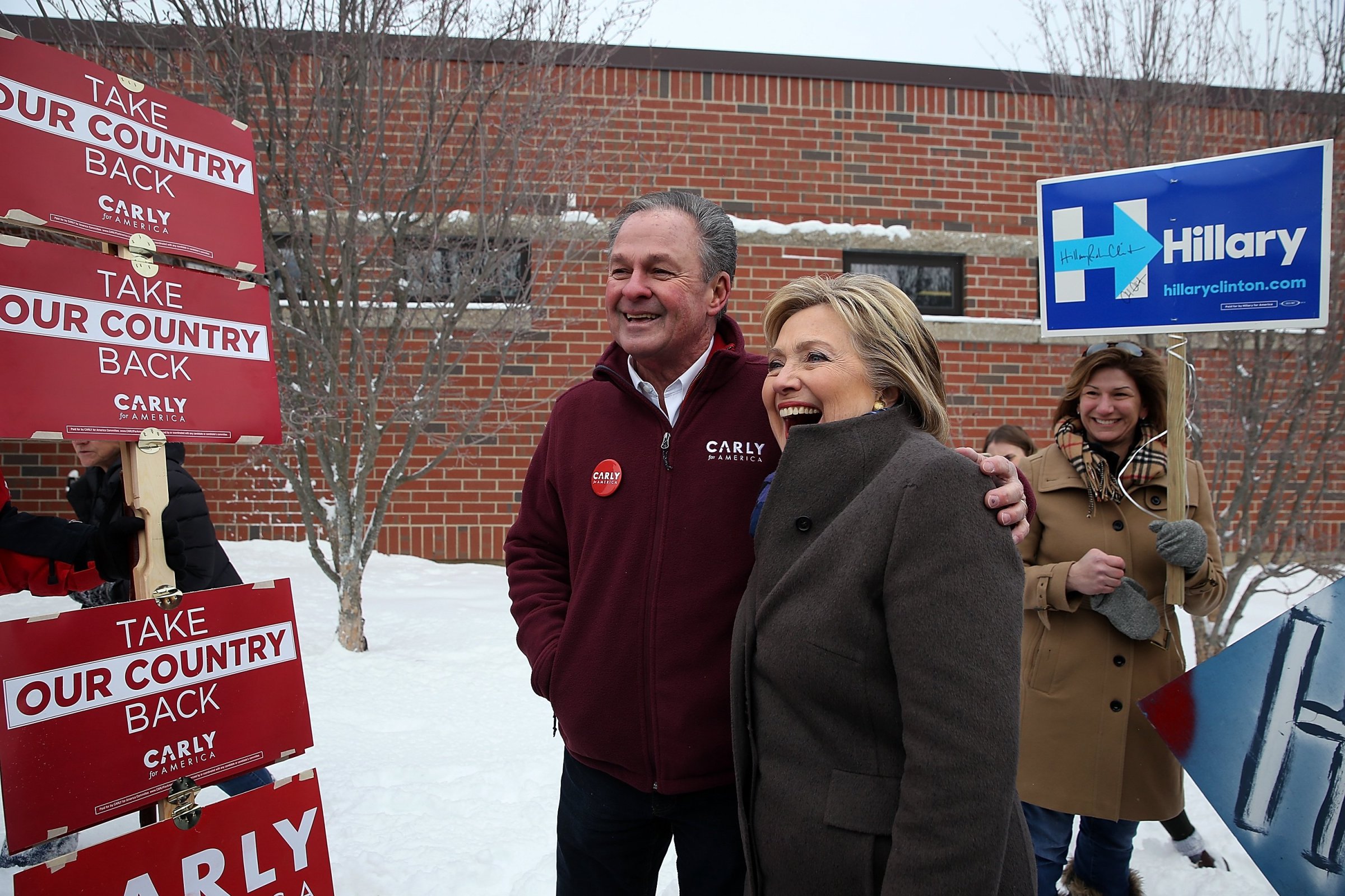 Hillary Clinton Campaigns In New Hampshire Ahead Of Primary