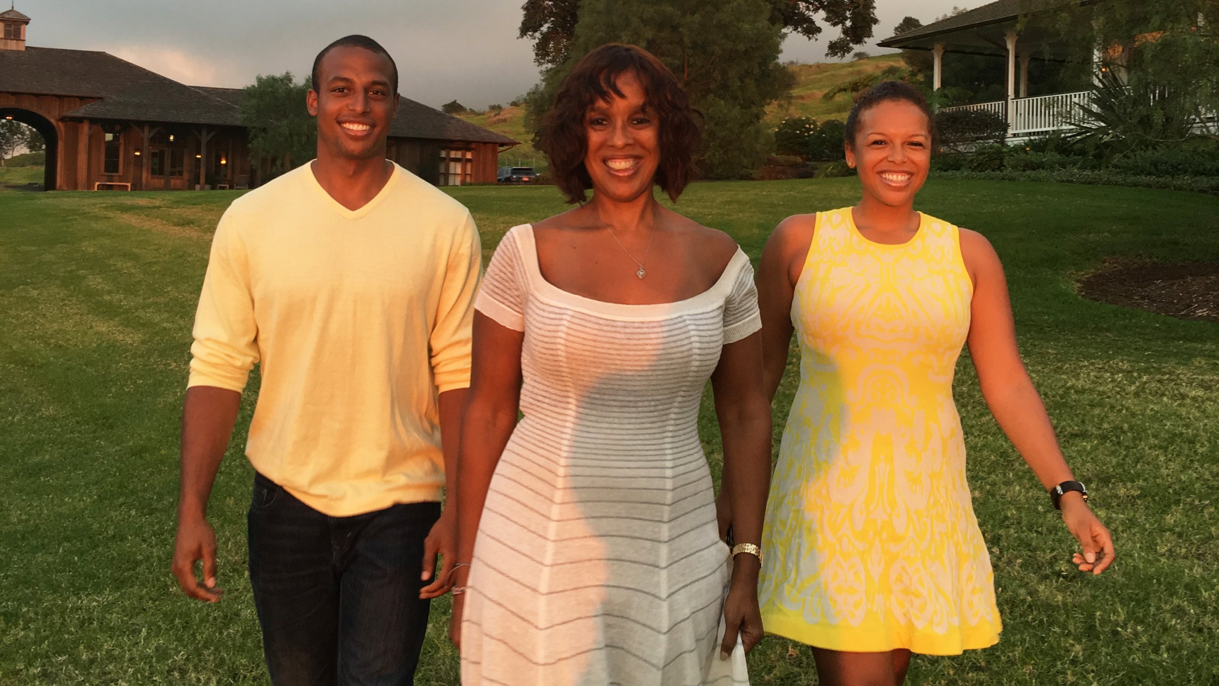 Gayle King with children