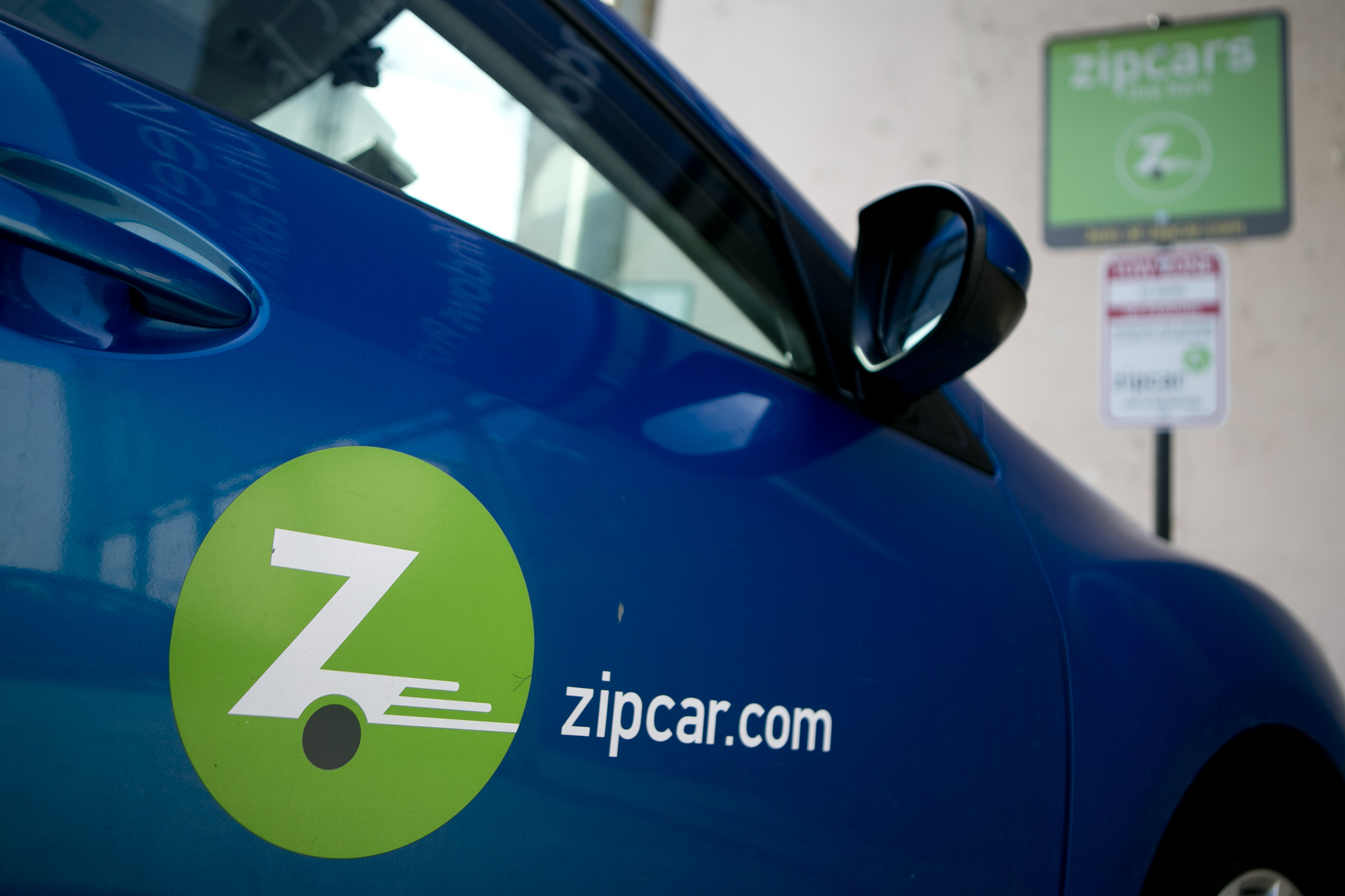 A Mazda Motor Corp. Zipcar Inc. vehicle sits parked in one of the company's spaces in Washington, D.C., U.S., on Wednesday, Jan. 2, 2013. (Bloomberg&mdash;Bloomberg via Getty Images)