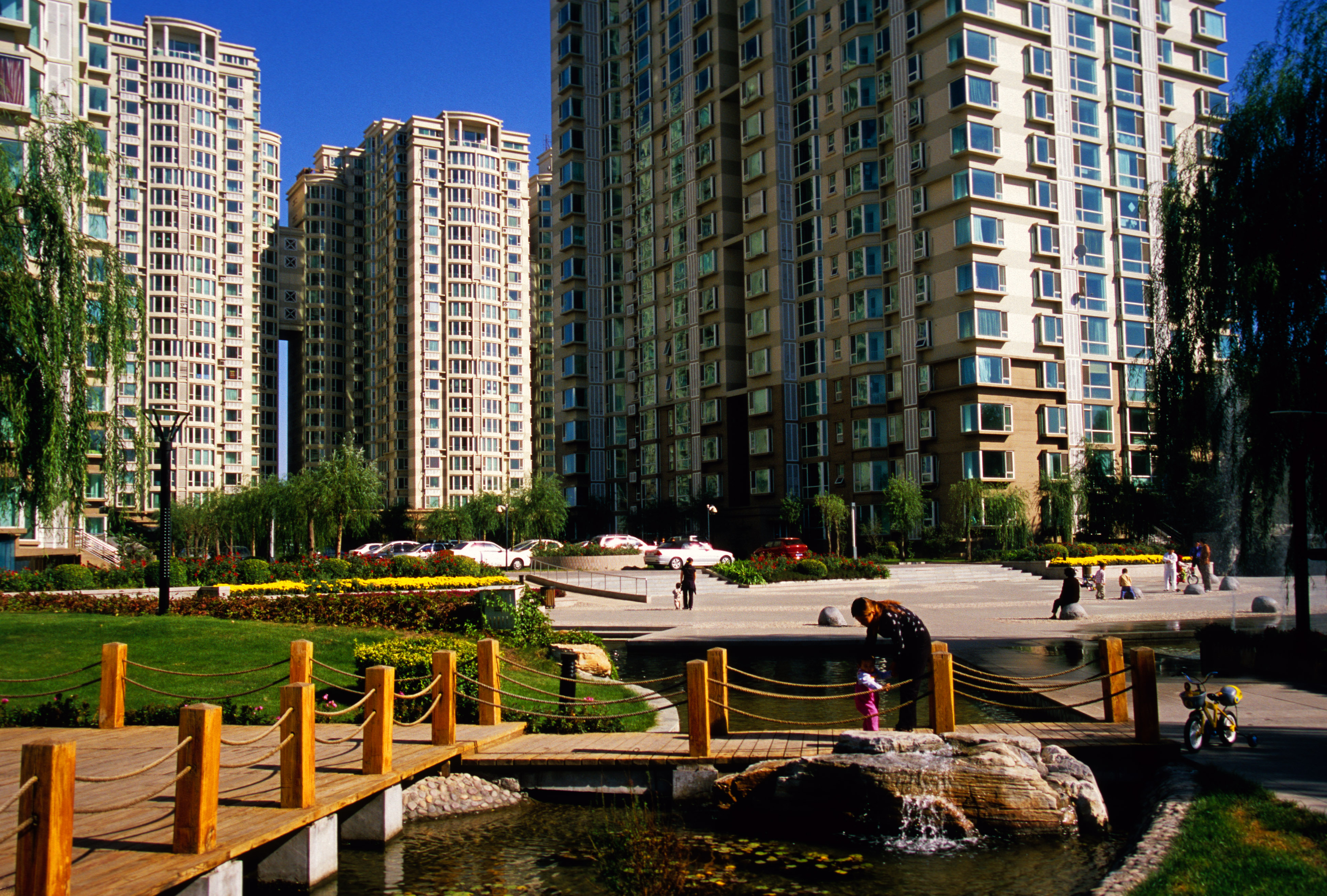 Gated apartment community in the eastern suburb of Tongzhou, in Beijing (Universal Images Group/UIG/Getty Images)